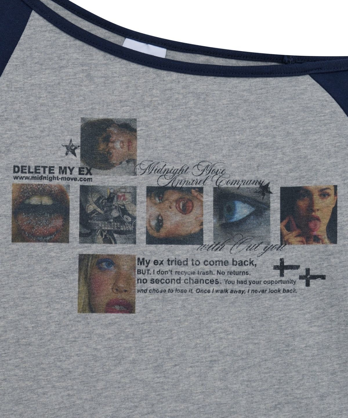 미드나잇 무브(MIDNIGHT MOVE) cross raglan t (grey)
