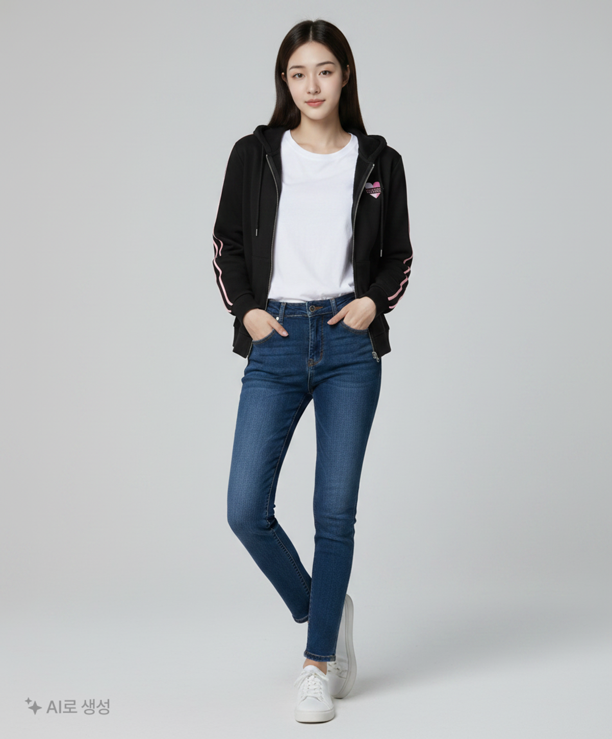 90센스(90SENSE) 후드 집업 L