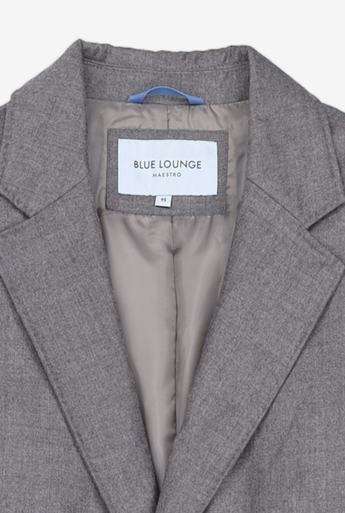 블루 라운지 마에스트로(BLUE LOUNGE MAESTRO) 그레이 멜란지 밀드울 구스다운 체스터 코트 MLTR8D101G2 95