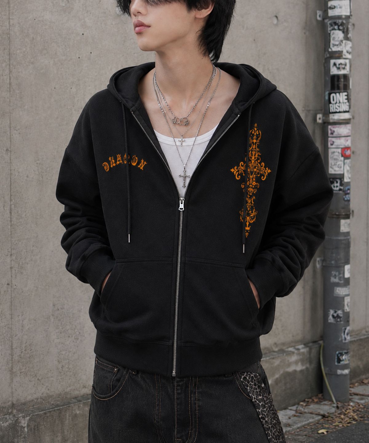 그레이버 오디너리(GRAVER ORDINARY) [ODNR UNISEX]G SIM 후드집업_5color
