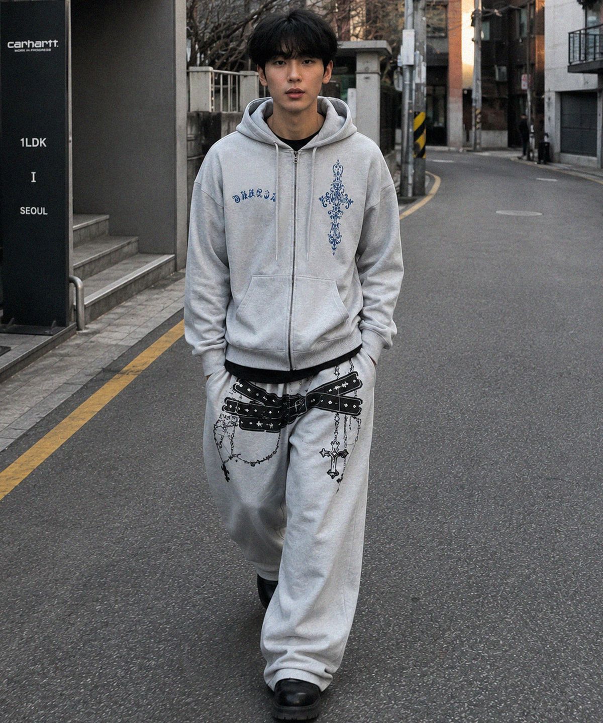 그레이버 오디너리(GRAVER ORDINARY) [ODNR UNISEX]G SIM 후드집업_5color