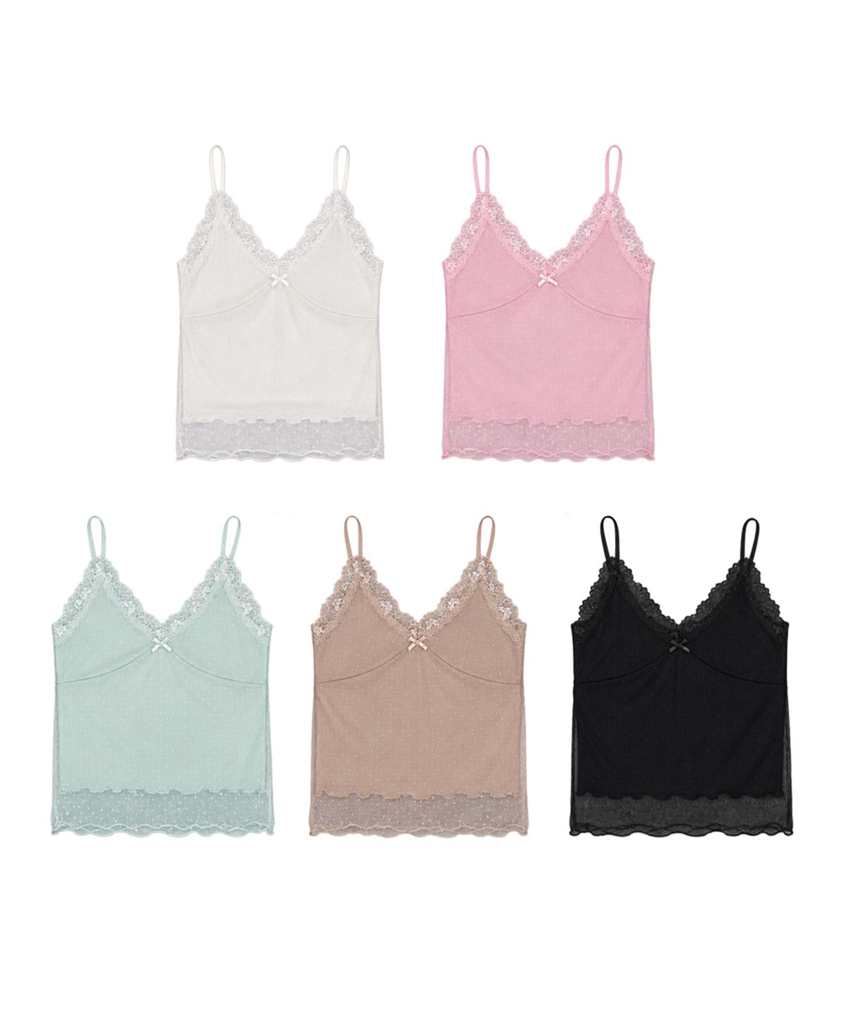 웨이브걸(WAVEGIRL) Dot Lace Sleeveless (5color)
