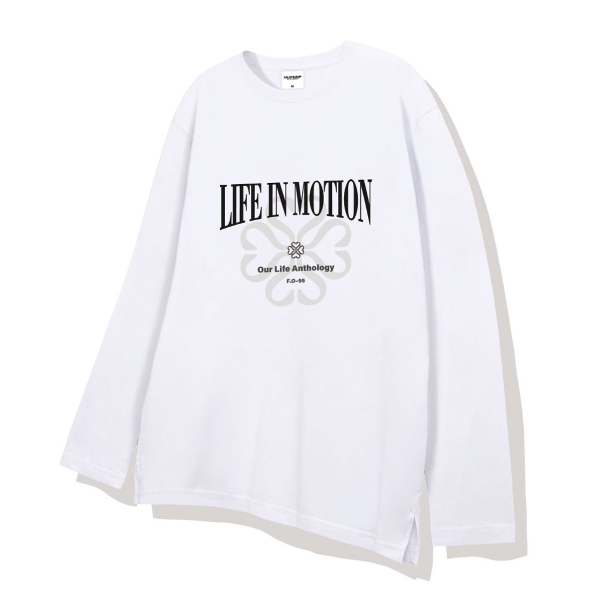 유라이프지(ULIFEZIP) 모션그래픽 레이어드 롱슬리브 티셔츠 2 Color [ULZR_2004]