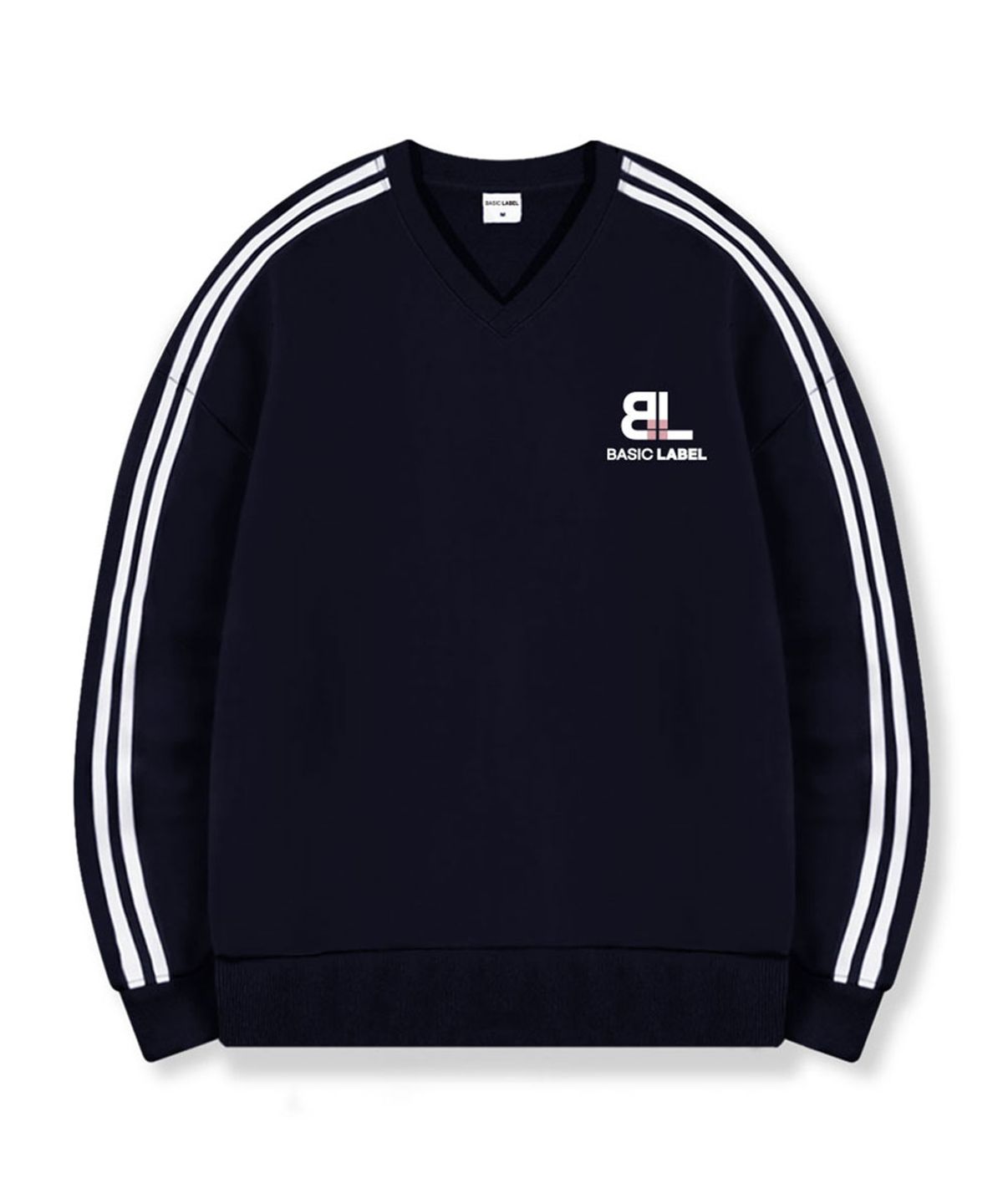 베이직라벨(BASIC LABEL) 비엘티 오버핏 트랙 브이넥 맨투맨 2 Color [BLBV_2003]