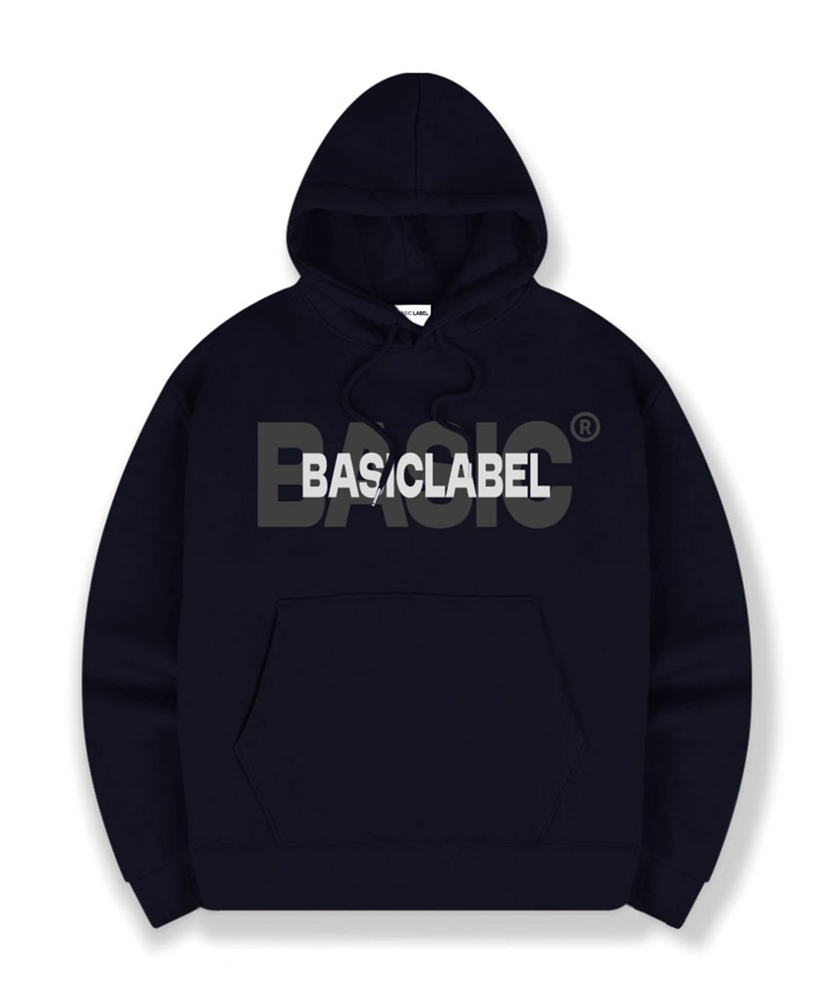 베이직라벨(BASIC LABEL) 베이스핏 오버핏 후드티셔츠 2 Color [BLBI_2003]