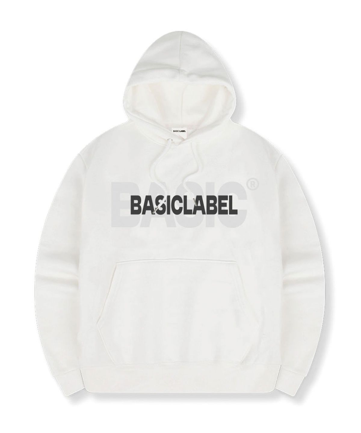 베이직라벨(BASIC LABEL) 베이스핏 오버핏 후드티셔츠 2 Color [BLBI_2003]