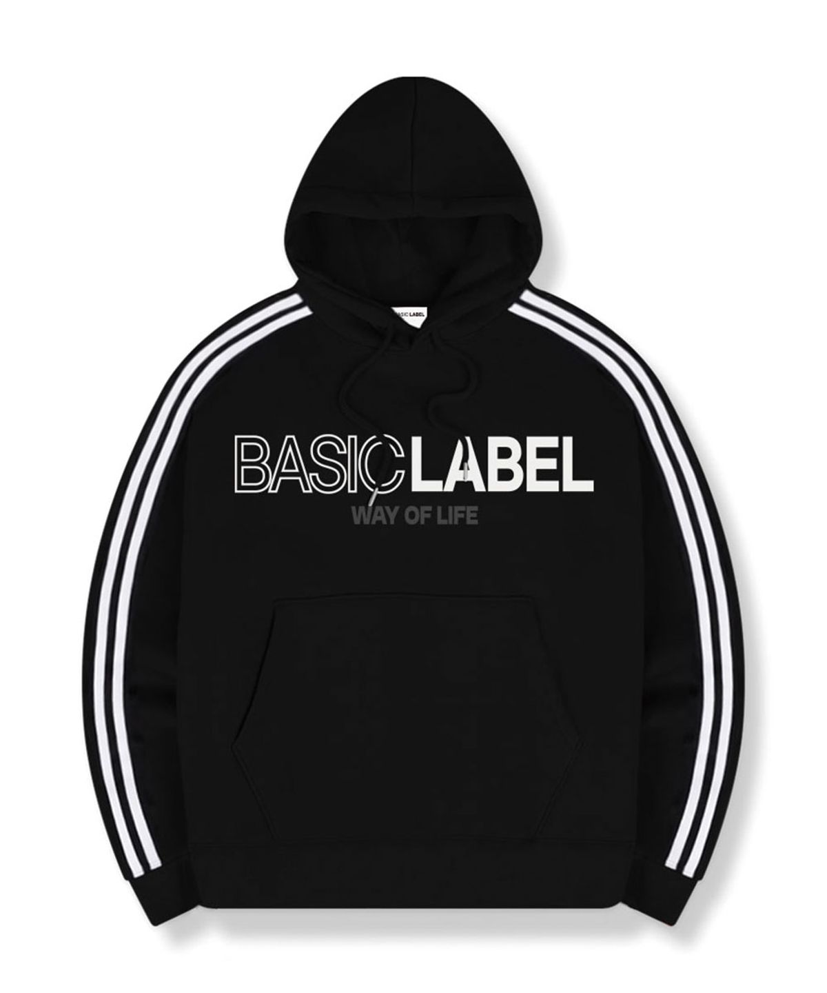 베이직라벨(BASIC LABEL) Red line Oversized-fit track Oversized-fit hooded T-shirt 5 Color [BLBI_6504]