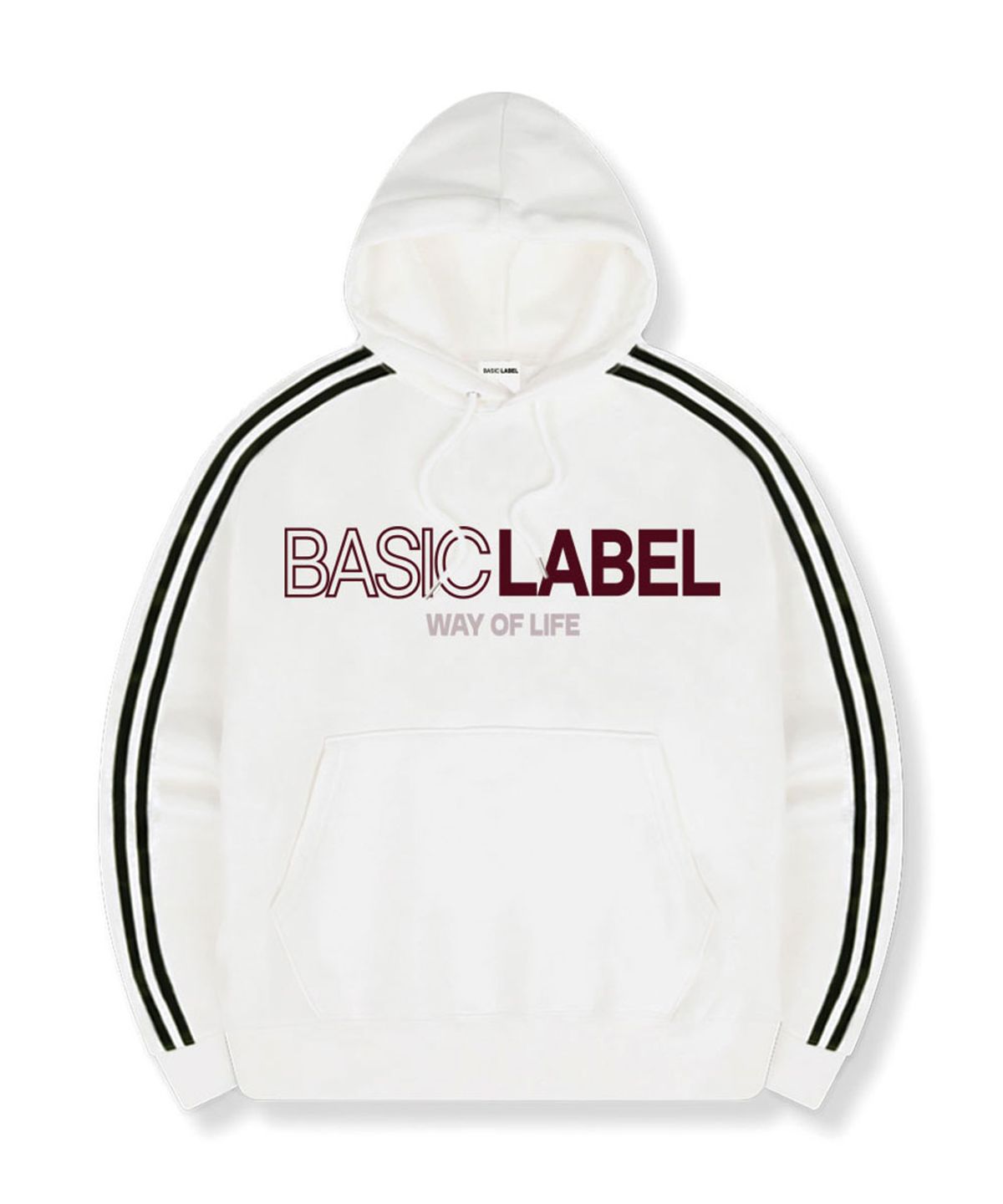 베이직라벨(BASIC LABEL) Red line Oversized-fit track Oversized-fit hooded T-shirt 5 Color [BLBI_6504]