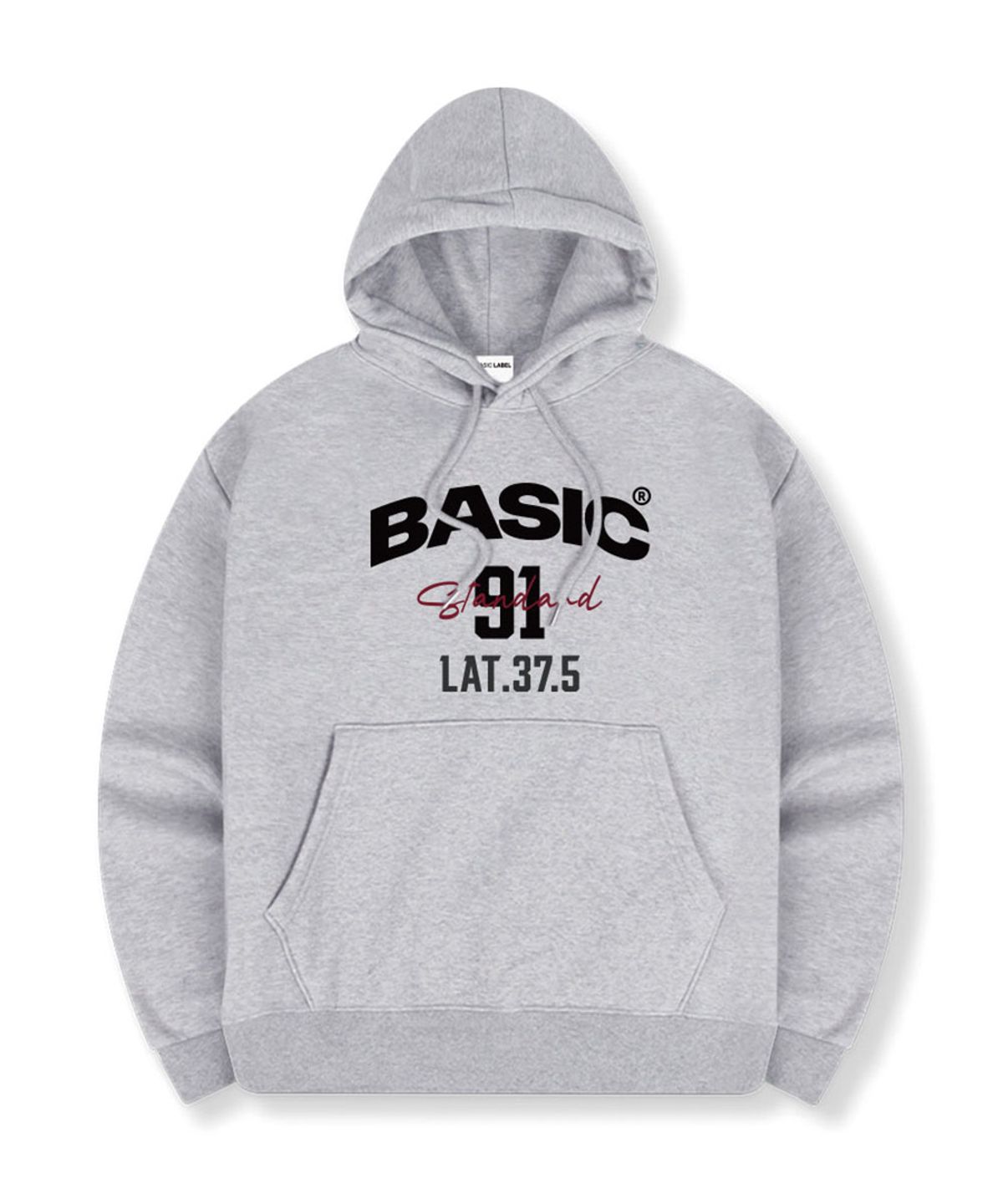 베이직라벨(BASIC LABEL) 91베이직 오버핏 후드티셔츠 5 Color [BLBI_1004]