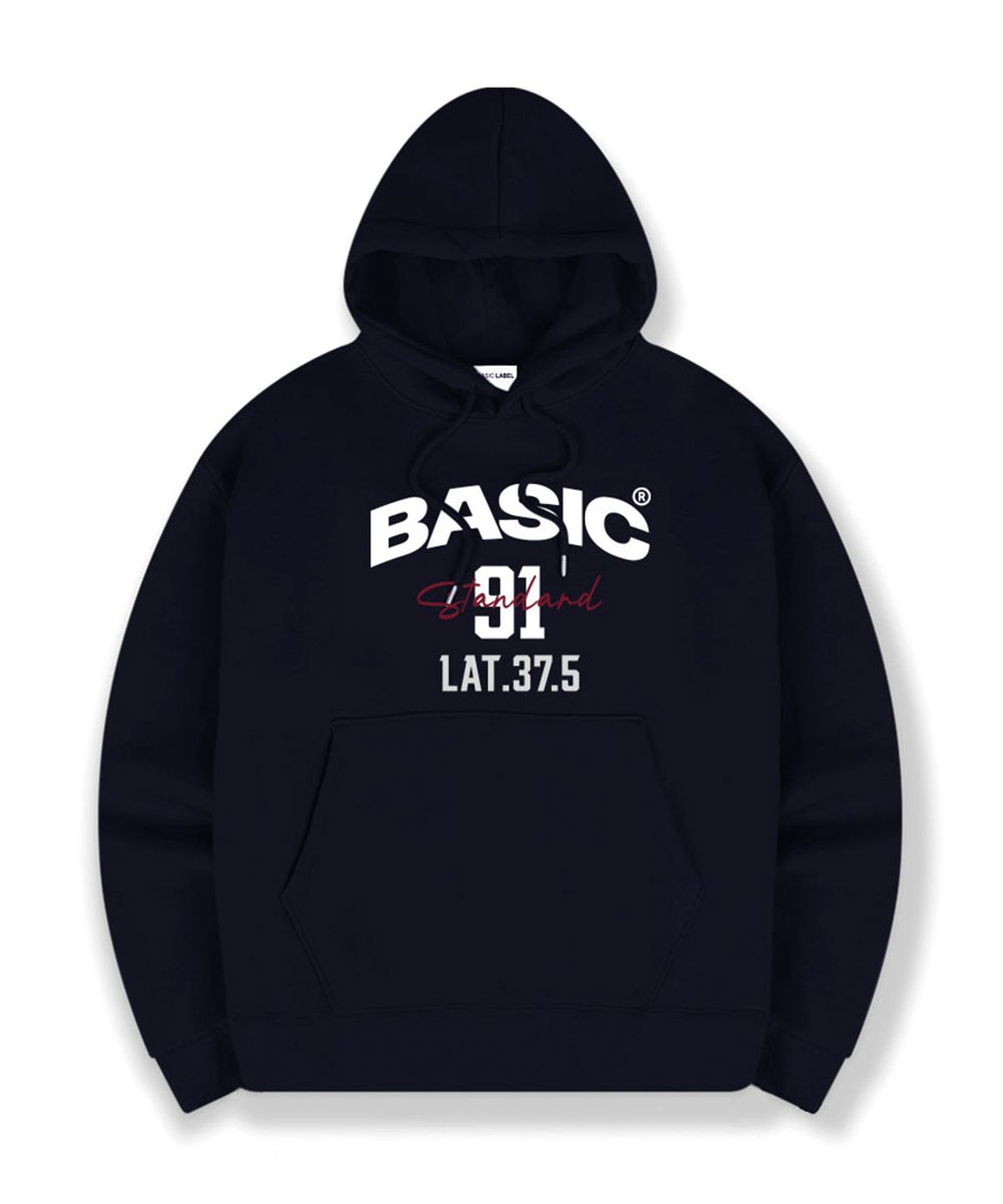 베이직라벨(BASIC LABEL) 91베이직 오버핏 후드티셔츠 5 Color [BLBI_1004]