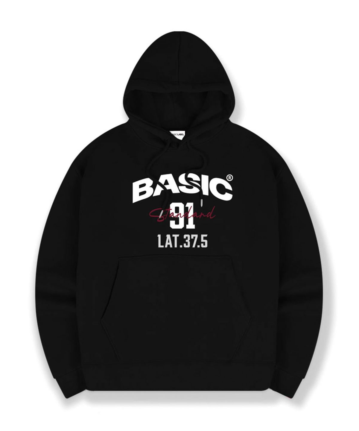 베이직라벨(BASIC LABEL) 91베이직 오버핏 후드티셔츠 5 Color [BLBI_1004]