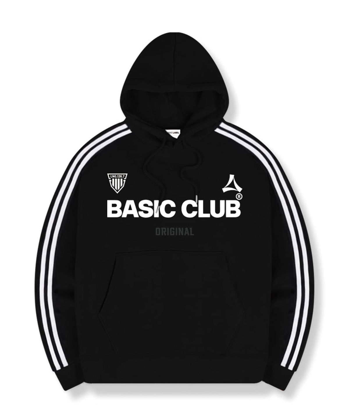 베이직라벨(BASIC LABEL) Club Origin Oversized-fit track Oversized-fit hooded T-shirt 4 Color [BLBI_6002]