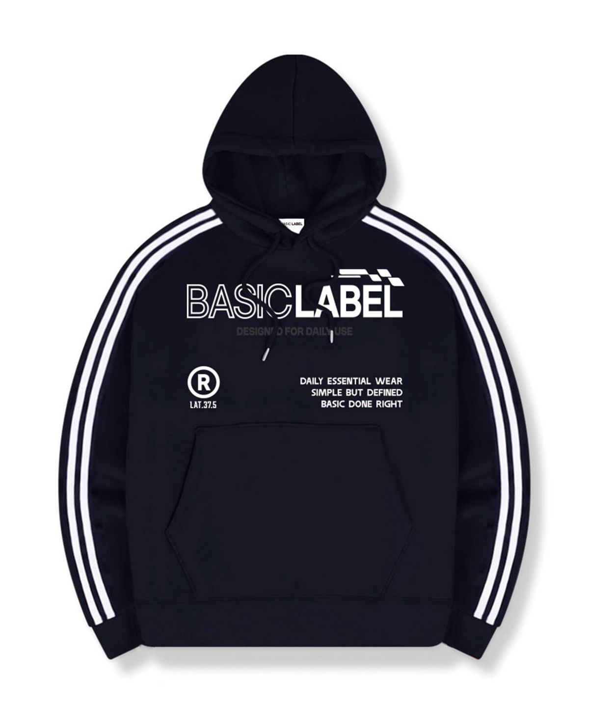 베이직라벨(BASIC LABEL) Standard Oversized-fit track Oversized-fit hooded T-shirt 4 Color [BLBI_6003]