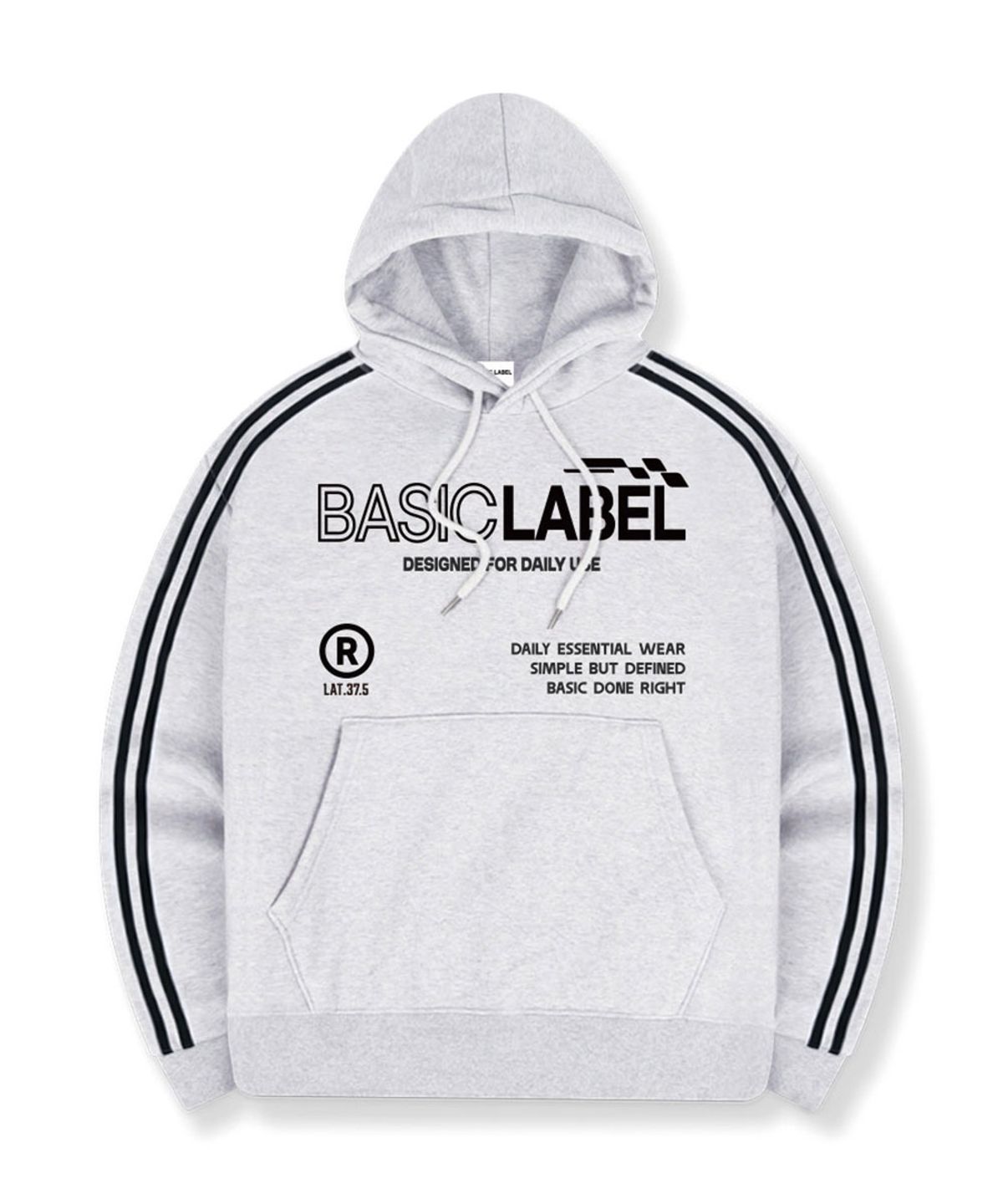 베이직라벨(BASIC LABEL) Standard Oversized-fit track Oversized-fit hooded T-shirt 4 Color [BLBI_6003]