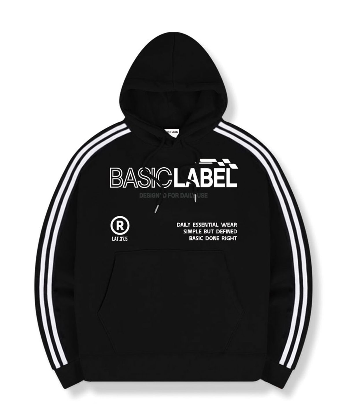 베이직라벨(BASIC LABEL) Standard Oversized-fit track Oversized-fit hooded T-shirt 4 Color [BLBI_6003]