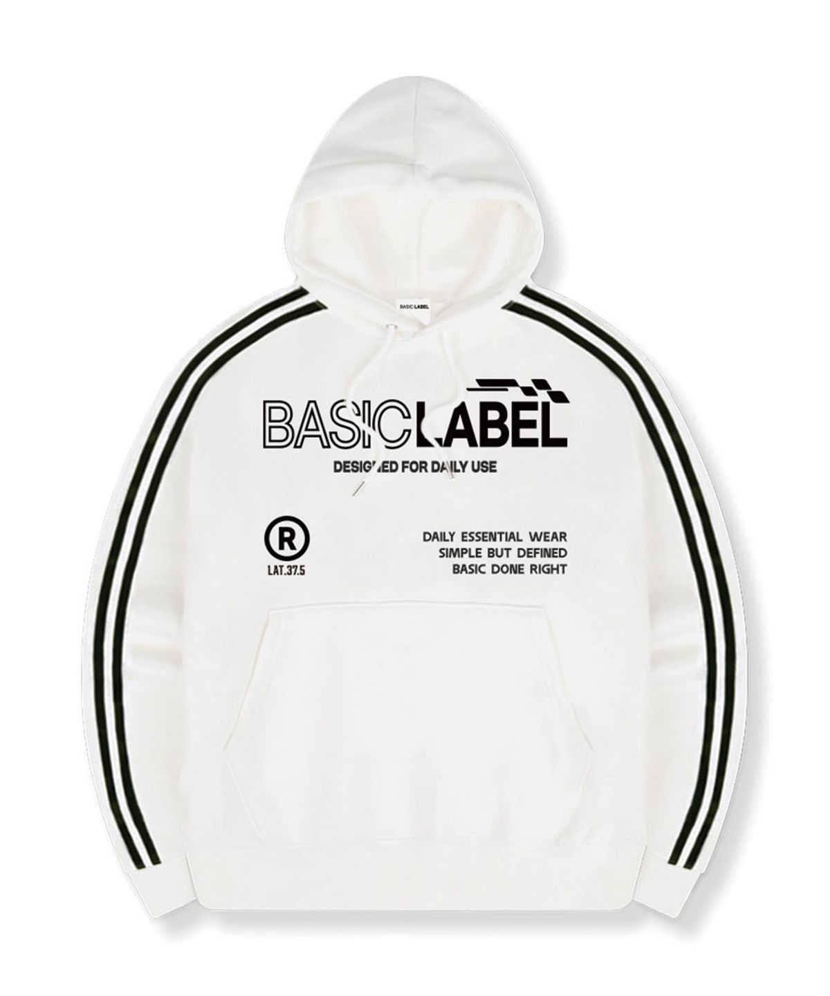 베이직라벨(BASIC LABEL) Standard Oversized-fit track Oversized-fit hooded T-shirt 4 Color [BLBI_6003]