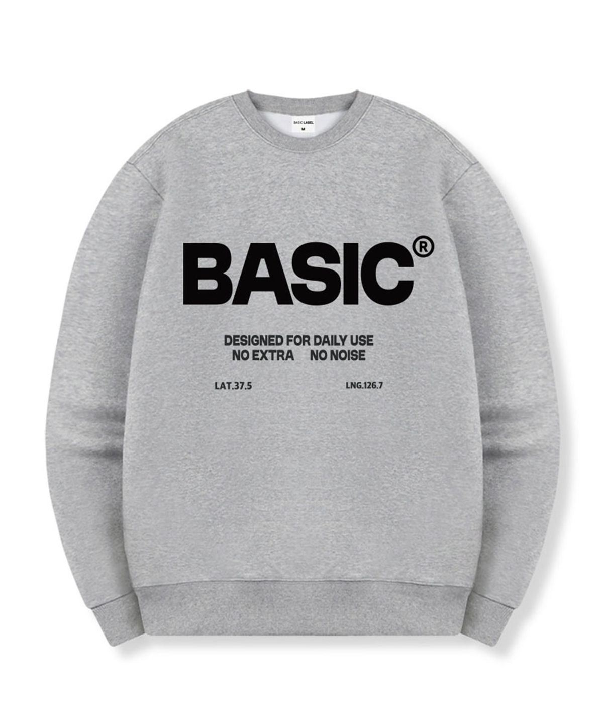 베이직라벨(BASIC LABEL) 노엑스트라 오버핏 맨투맨 티셔츠 5 Color [BLBM_1007]