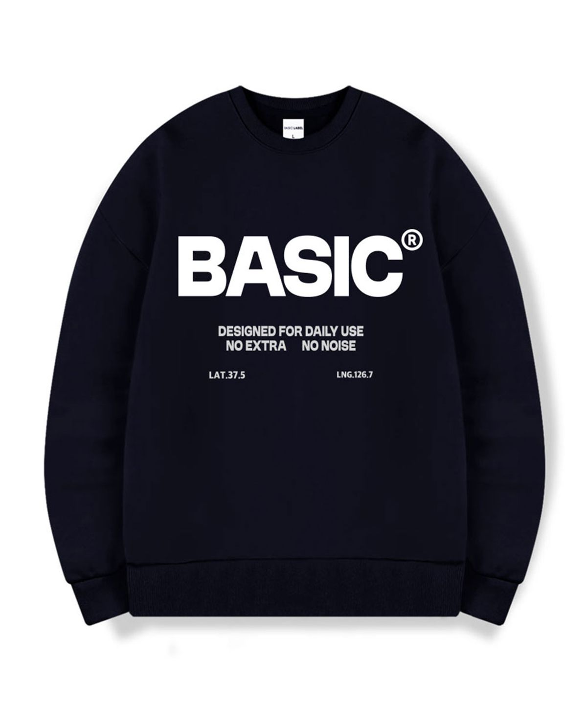 베이직라벨(BASIC LABEL) 노엑스트라 오버핏 맨투맨 티셔츠 5 Color [BLBM_1007]