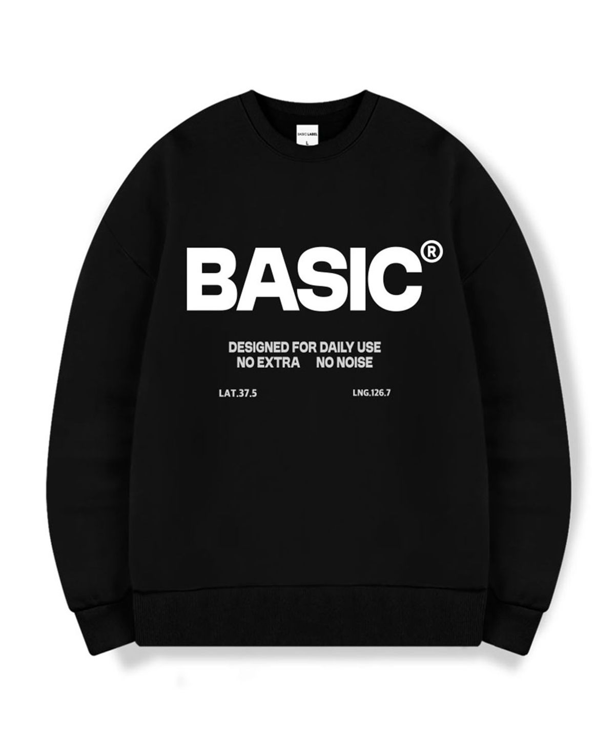 베이직라벨(BASIC LABEL) 노엑스트라 오버핏 맨투맨 티셔츠 5 Color [BLBM_1007]