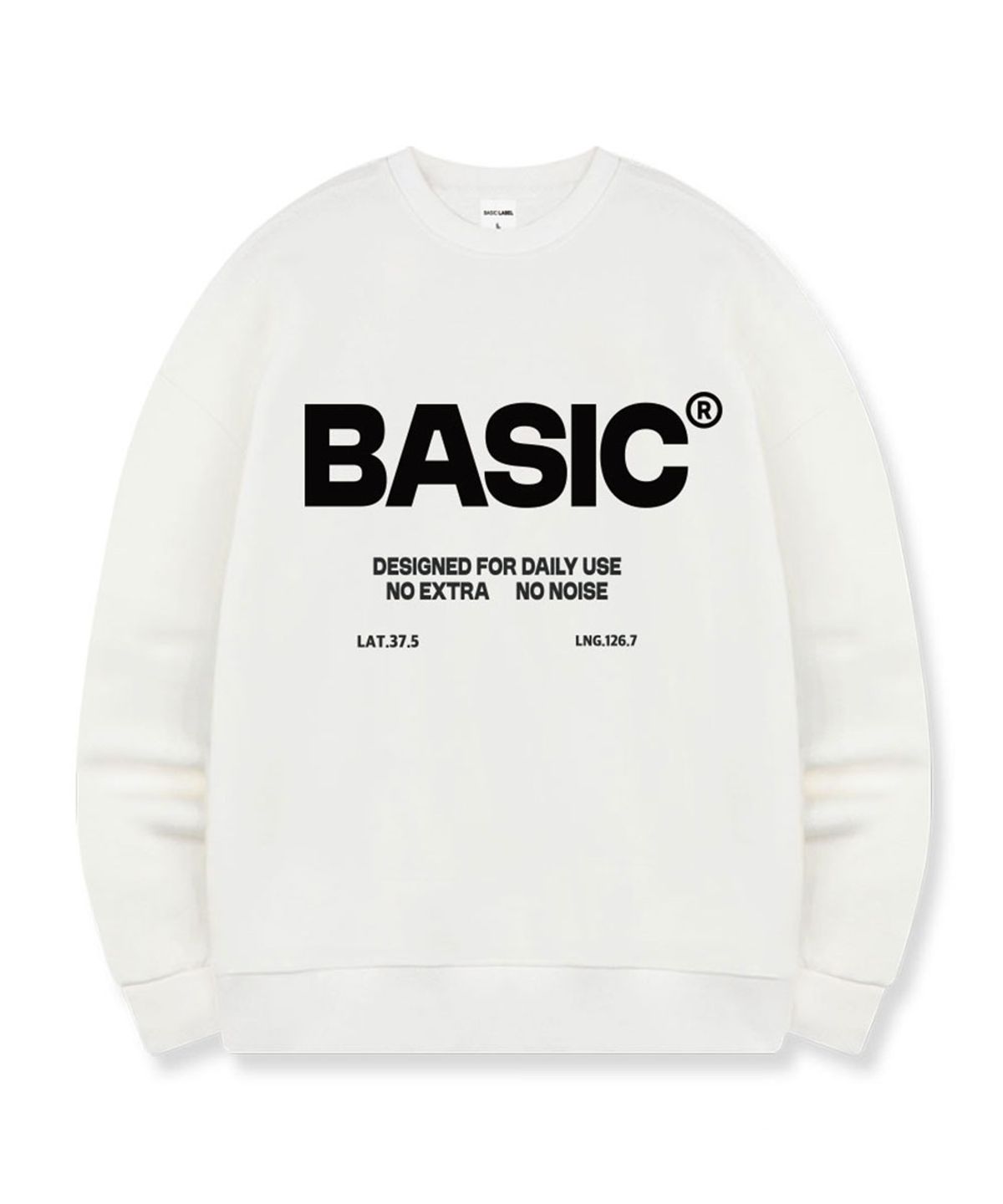 베이직라벨(BASIC LABEL) 노엑스트라 오버핏 맨투맨 티셔츠 5 Color [BLBM_1007]