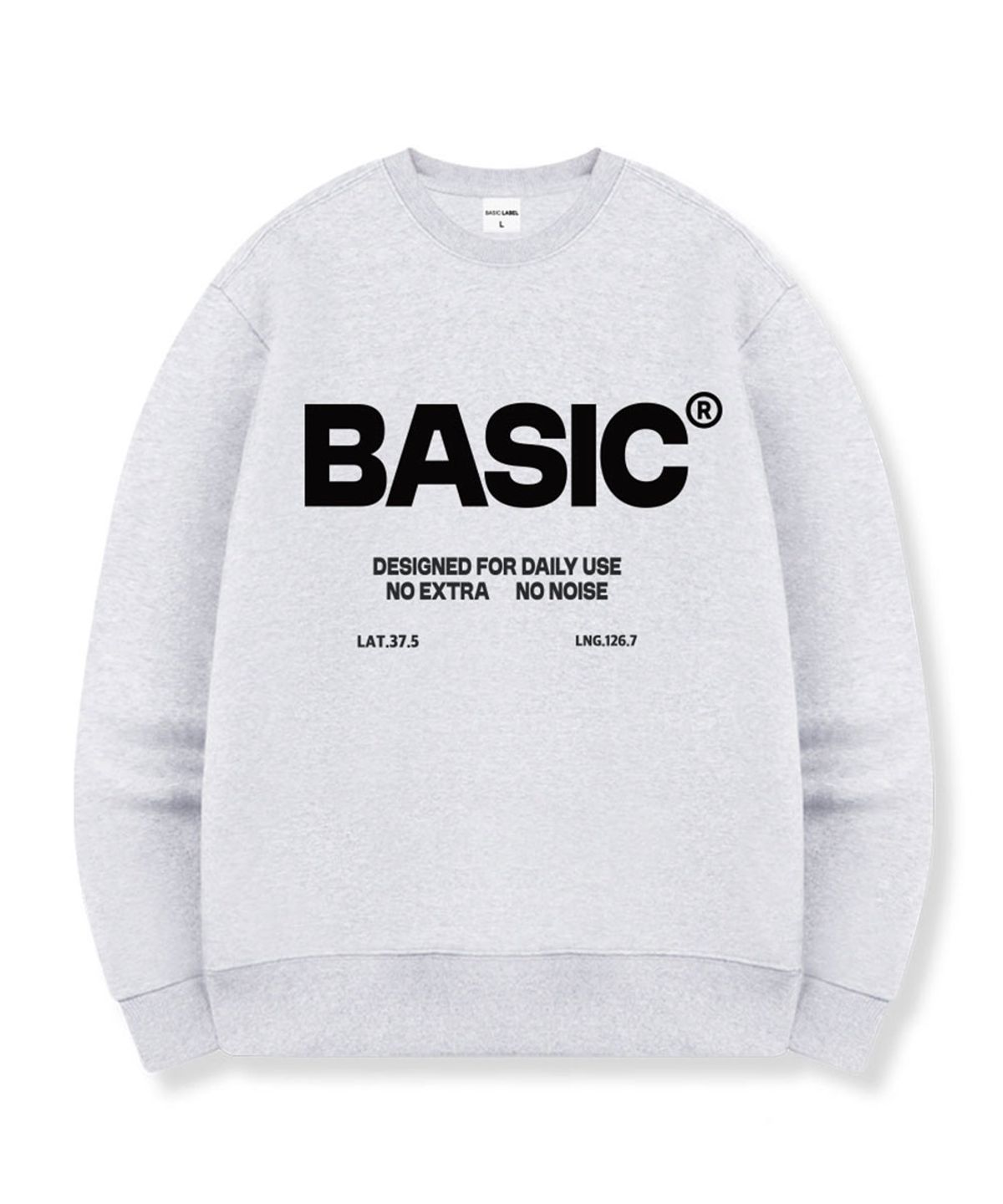 베이직라벨(BASIC LABEL) 노엑스트라 오버핏 맨투맨 티셔츠 5 Color [BLBM_1007]