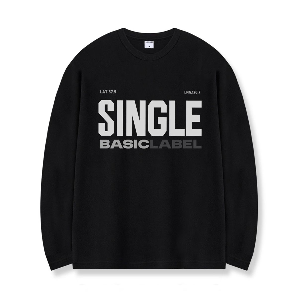 베이직라벨(BASIC LABEL) 싱글라벨 레이어드 롱슬리브 티셔츠 5 Color [BLBR_1002]