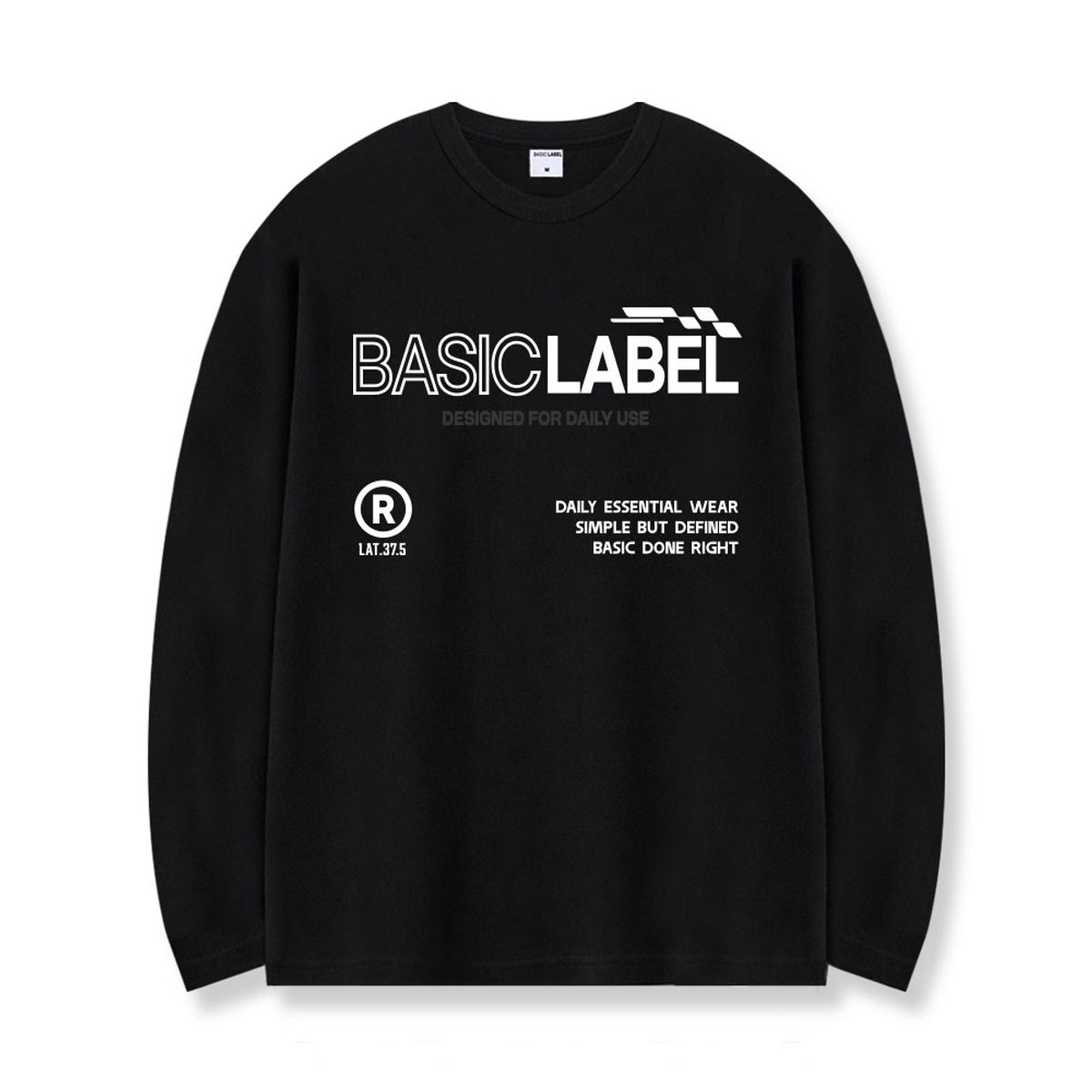 베이직라벨(BASIC LABEL) 스탠다드 레이어드 롱슬리브 티셔츠 5 Color [BLBR_1004]