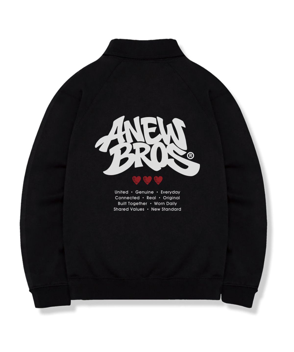 어뉴브로스(ANEWBROS) 어반백그래픽 오버핏 트랙 카라반집업 맨투맨 2 Color [ANBM_8006]