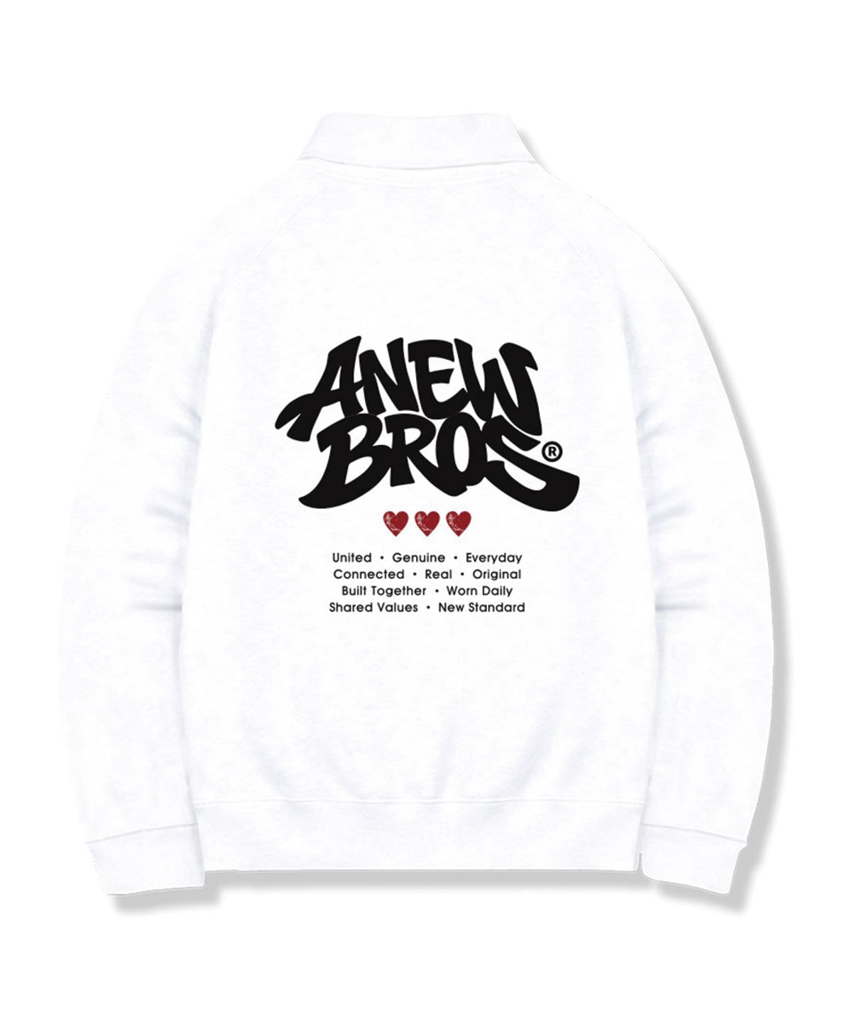 어뉴브로스(ANEWBROS) 어반백그래픽 오버핏 트랙 카라반집업 맨투맨 2 Color [ANBM_8006]