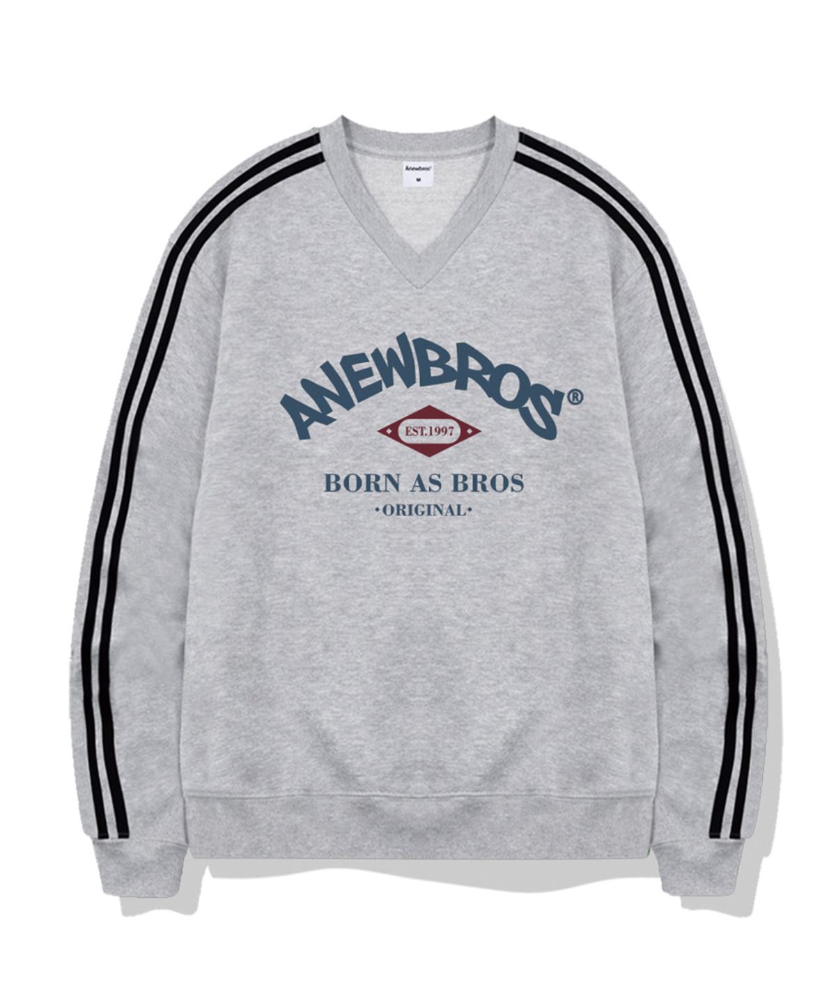 어뉴브로스(ANEWBROS) 브로스클럽 오버핏 트랙 브이넥 맨투맨 5 Color [ANBV_9006]