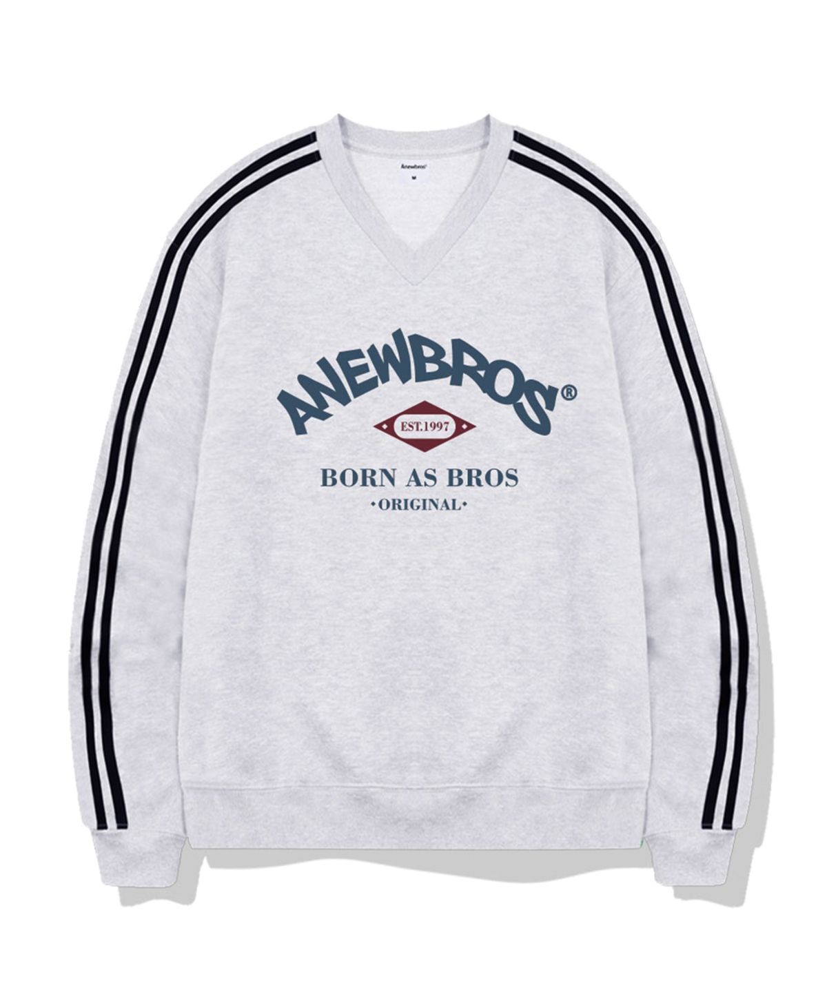 어뉴브로스(ANEWBROS) 브로스클럽 오버핏 트랙 브이넥 맨투맨 5 Color [ANBV_9006]