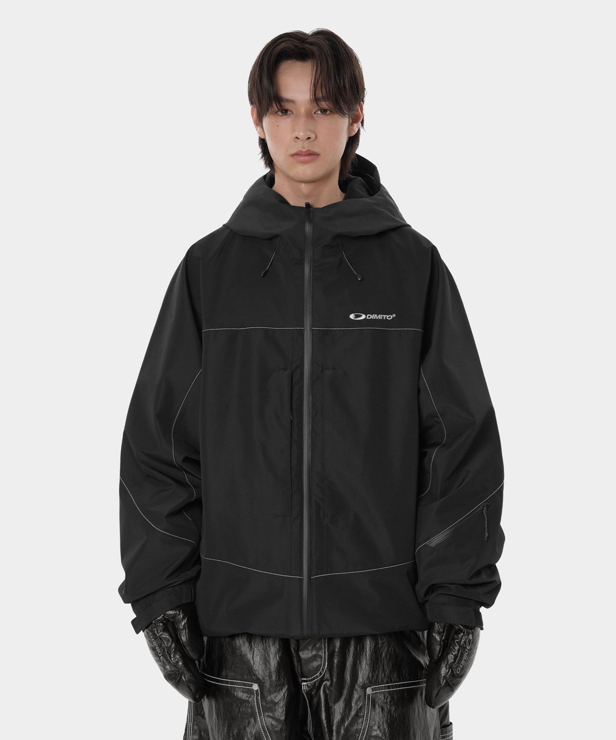 디미토(DIMITO) WORKS REFLECTIVE LINE JACKET BLACK