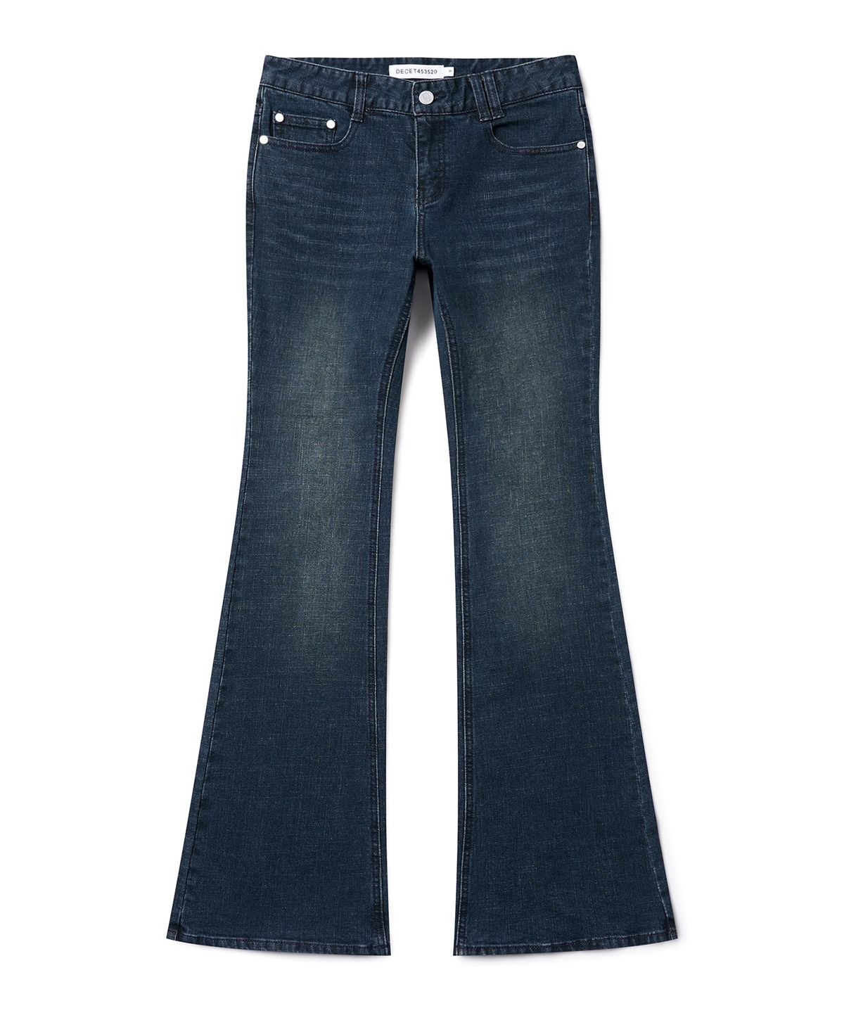 데케트 우먼(DECET WOMEN) Signature Slim Low Rise Flared Jeans DCWPT006DBLUE