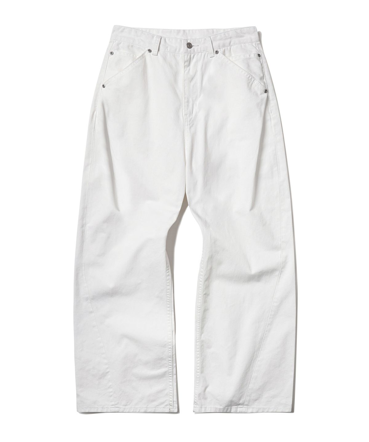 데케트 우먼(DECET WOMEN) Cinchback Barrel Wide Leg Pants DCWPT022WHITE