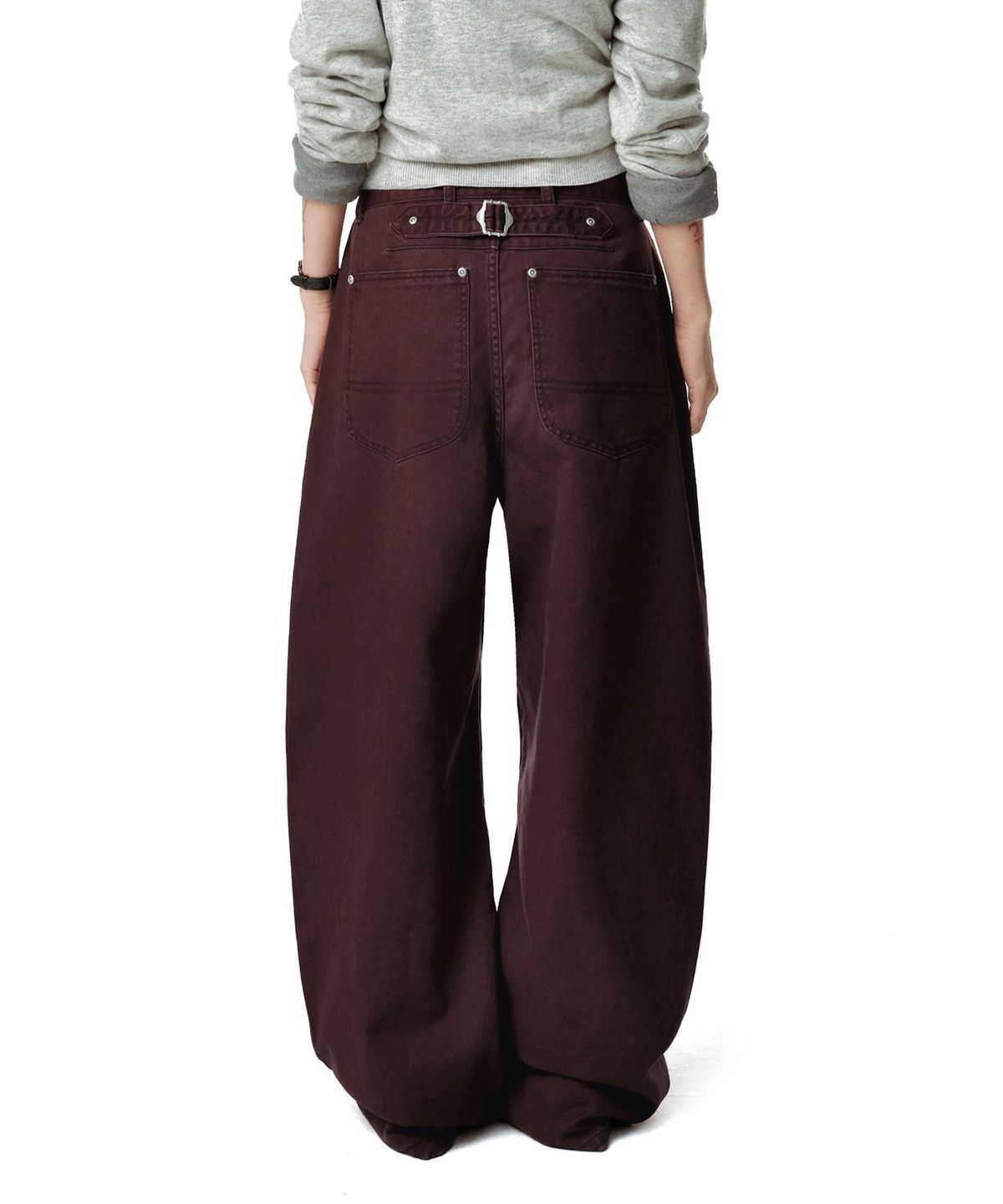데케트 우먼(DECET WOMEN) Cinchback Barrel Wide Leg Pants DCWPT022PURPLE