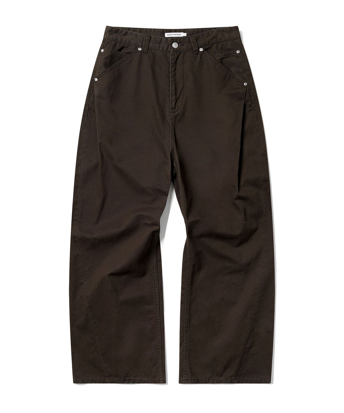 데케트 우먼(DECET WOMEN) Cinchback Barrel Wide Leg Pants DCWPT022BROWN