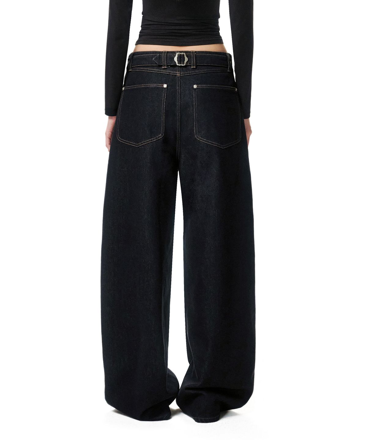 데케트 우먼(DECET WOMEN) Double Knee Barrel Jeans DCWPT043CPINDIGO