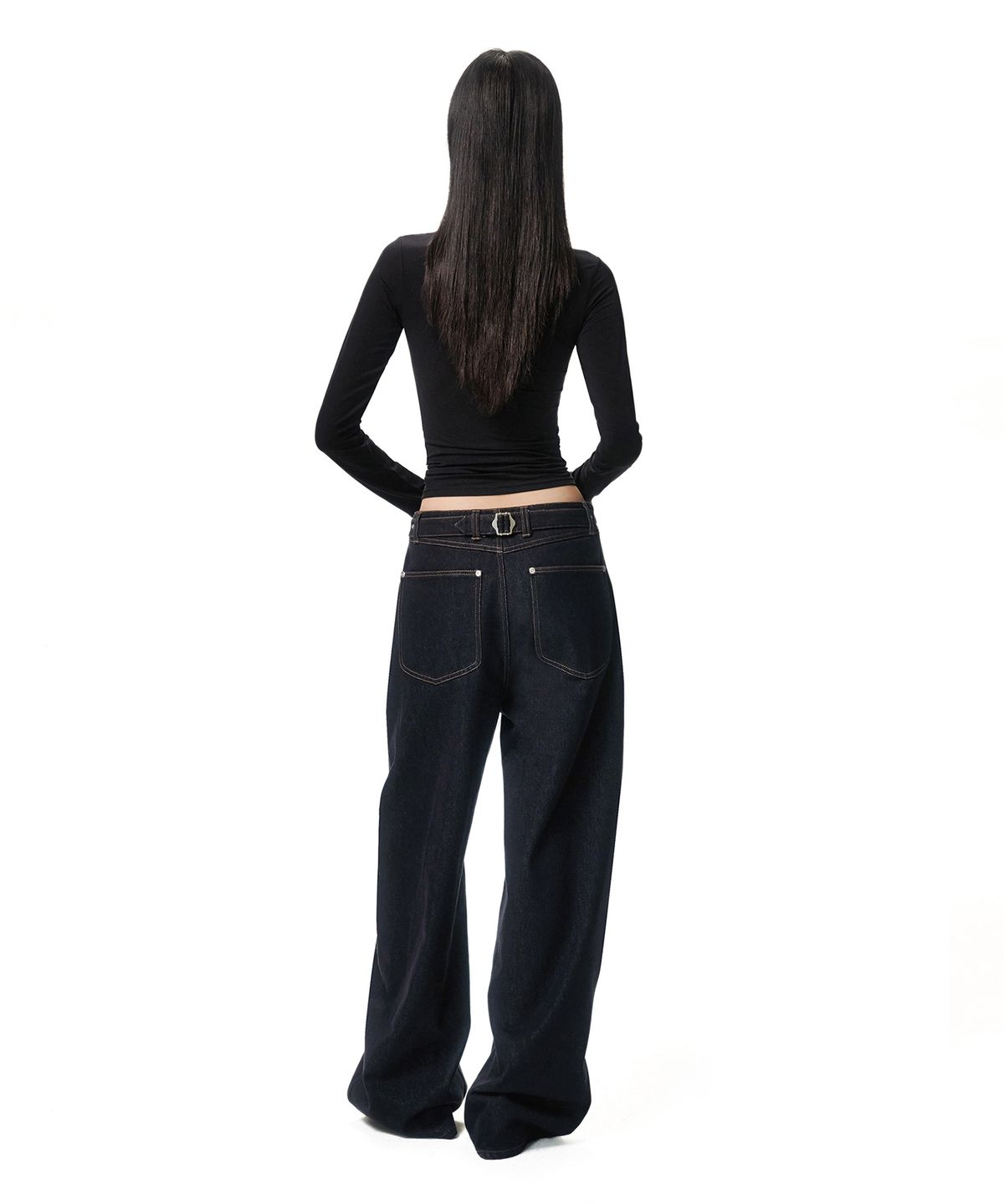 데케트 우먼(DECET WOMEN) Double Knee Barrel Jeans DCWPT043CPINDIGO