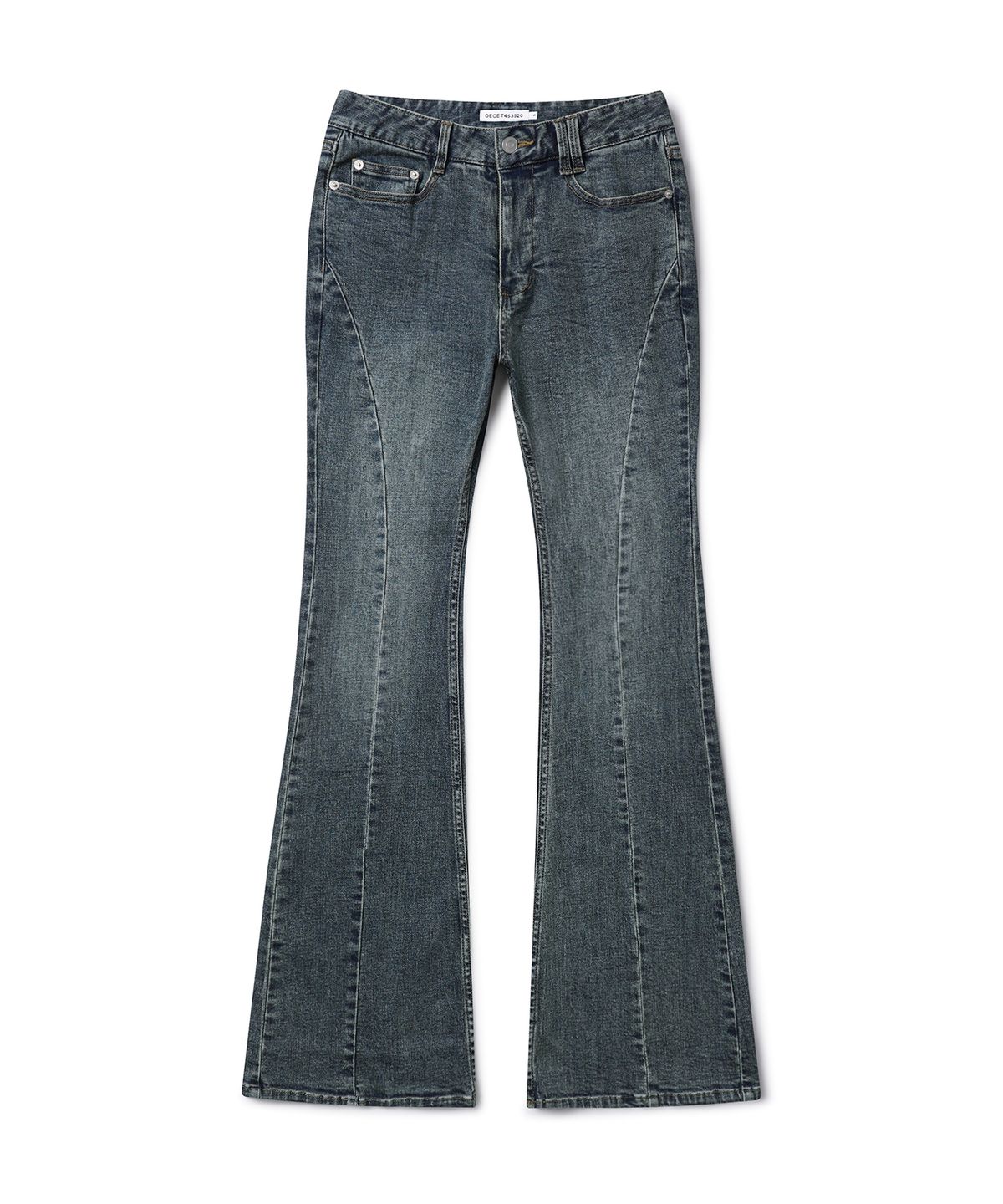 데케트 우먼(DECET WOMEN) Adjustable  Back Low Rise Slim Flared Jeans DCWPT030BLUE