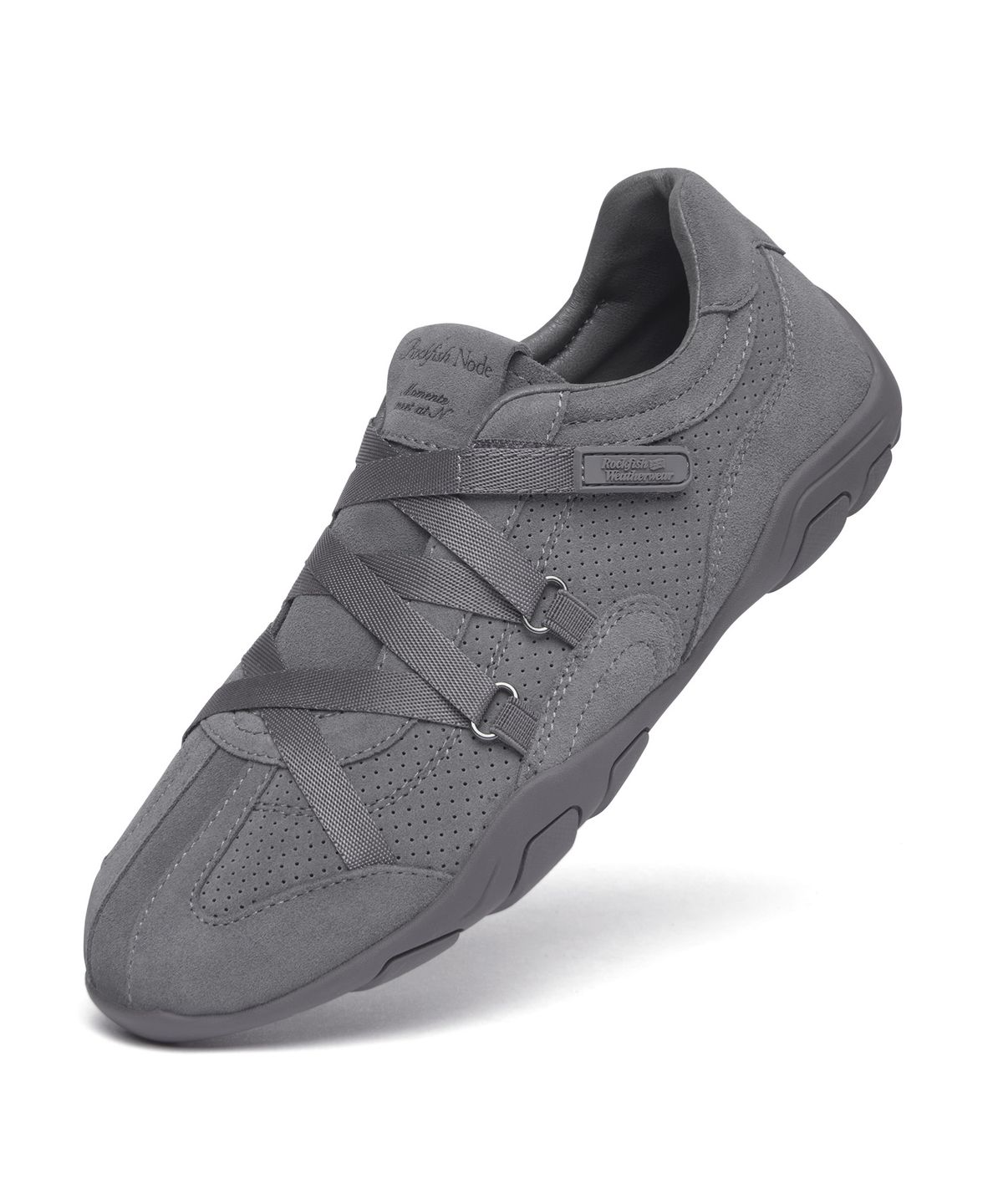 락피쉬웨더웨어(ROCKFISH WEATHERWEAR) ZANE X-STRAP SNEAKERS(SUEDE) - TEAL GREY