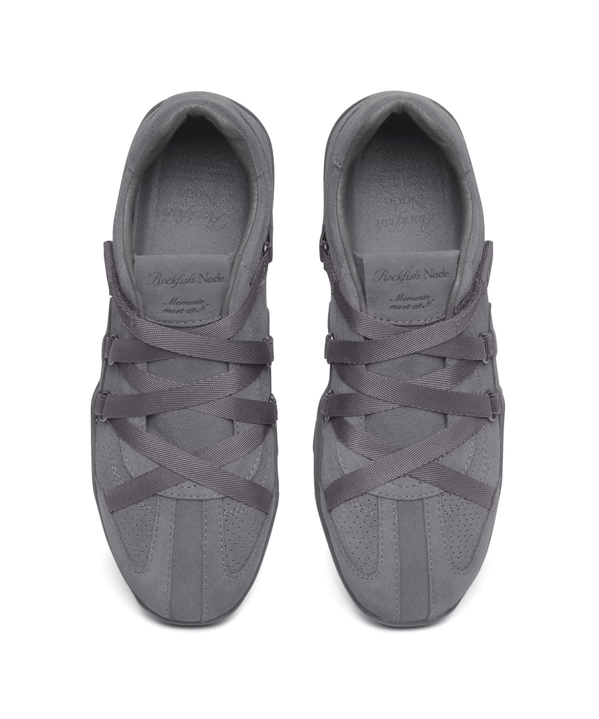 락피쉬웨더웨어(ROCKFISH WEATHERWEAR) ZANE X-STRAP SNEAKERS(SUEDE) - TEAL GREY