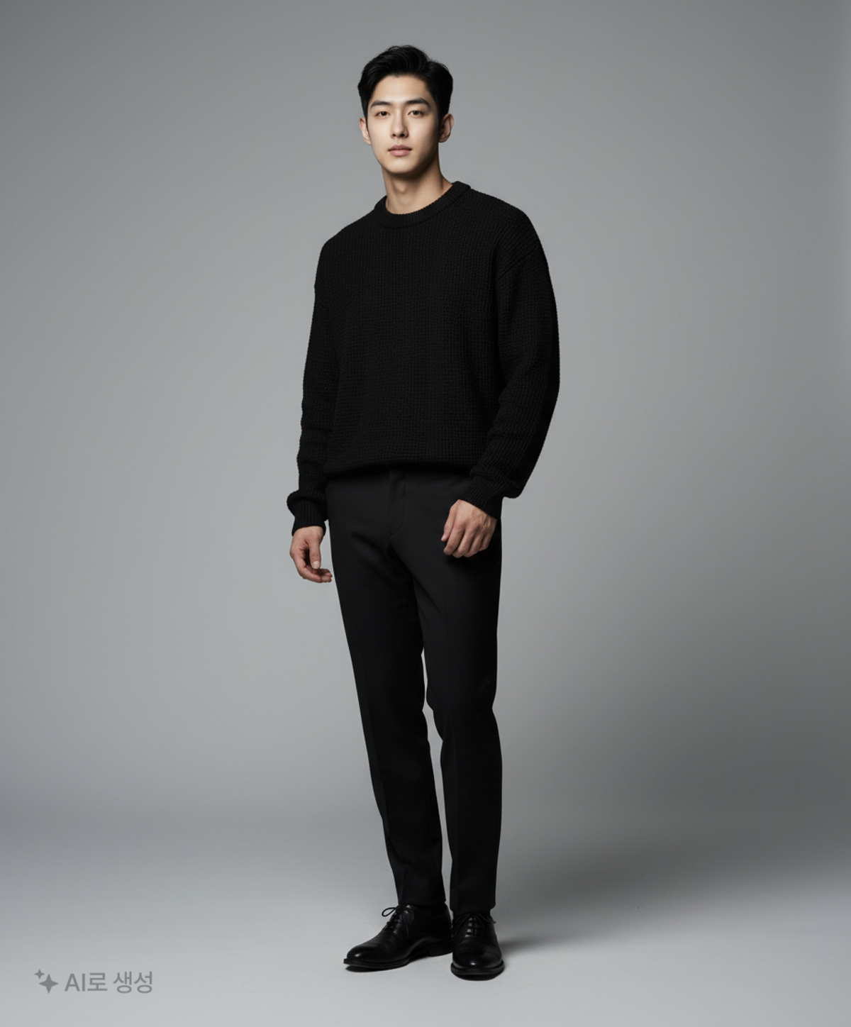 유스(YOUTH) Mohair Crew-neck Knit-Black M