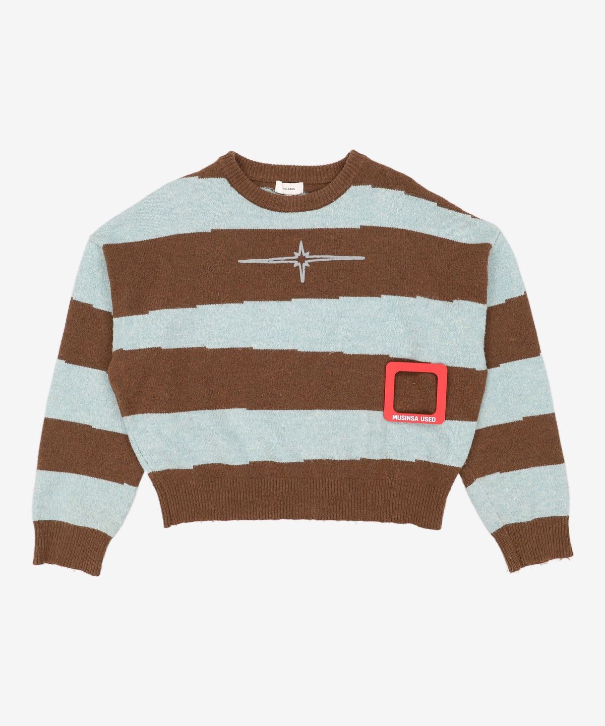 틸던(TILLDAWN) STRIPED BLOCK PULLOVER brown FREE
