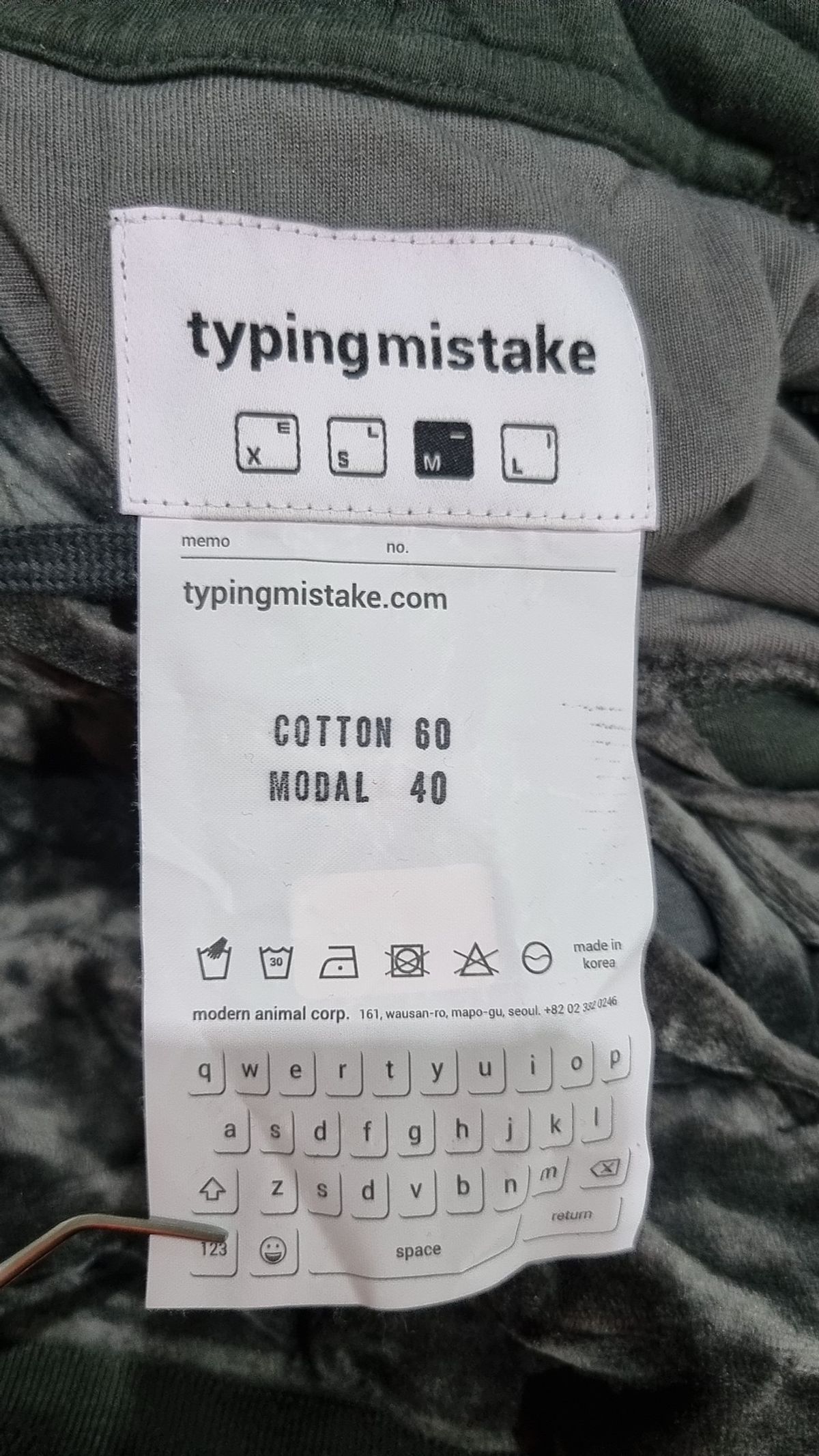 타이핑미스테이크(TYPINGMISTAKE) 후드 티셔츠 M