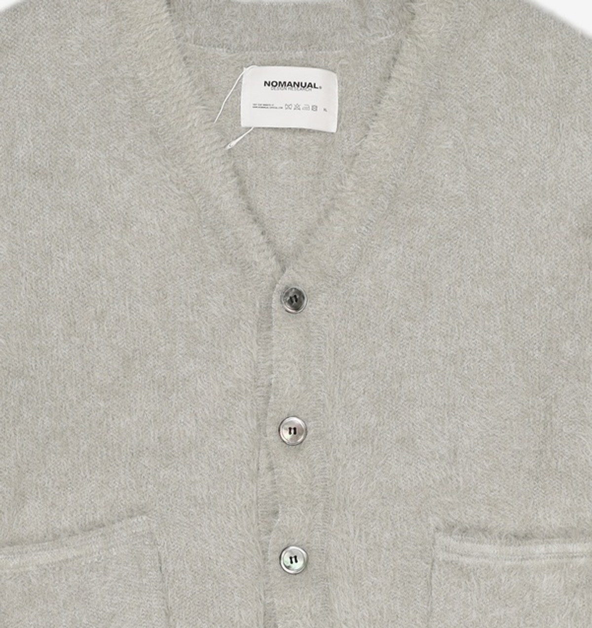 노매뉴얼(NOMANUAL) HAIRY SOFT CARDIGAN - DUSK XL