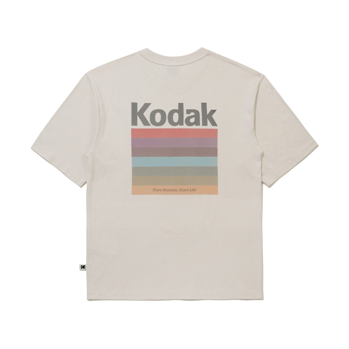 코닥(KODAK) 레인보우 스노우워싱 반팔 티셔츠 IVORY