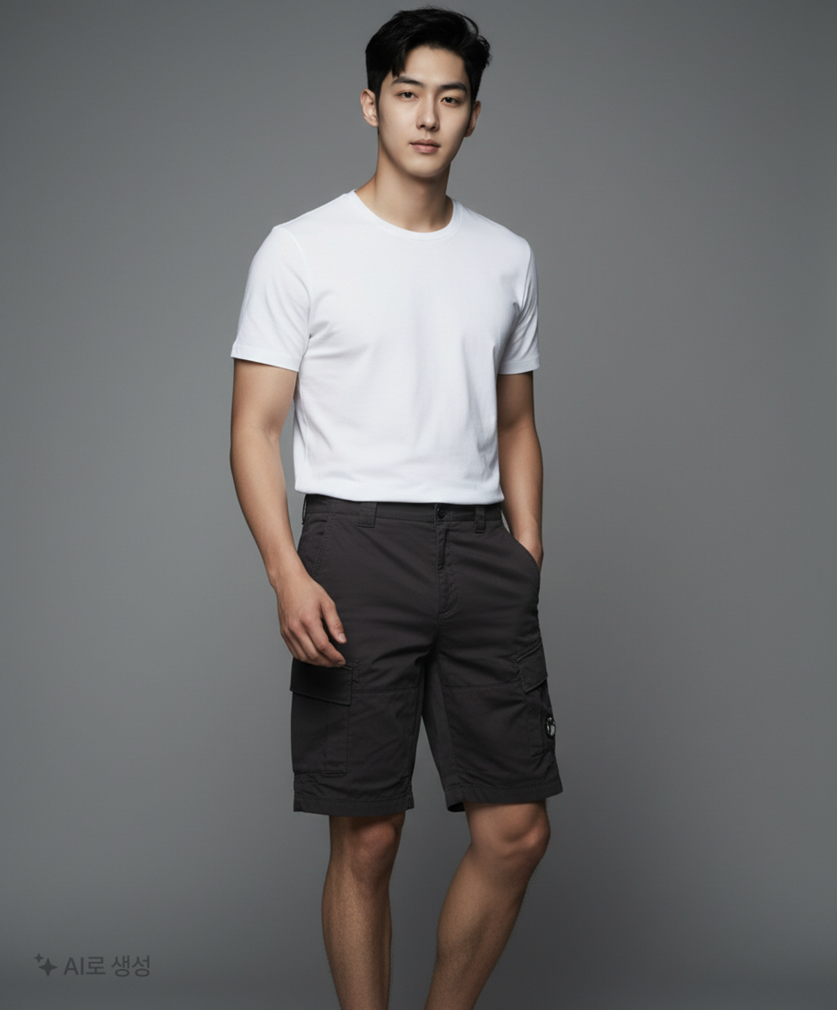 씨피 컴퍼니(CP Company) 새틴 스트레치 렌즈 카고 쇼츠 팬츠 - 블랙 / 18CMBE116A005694G999 52