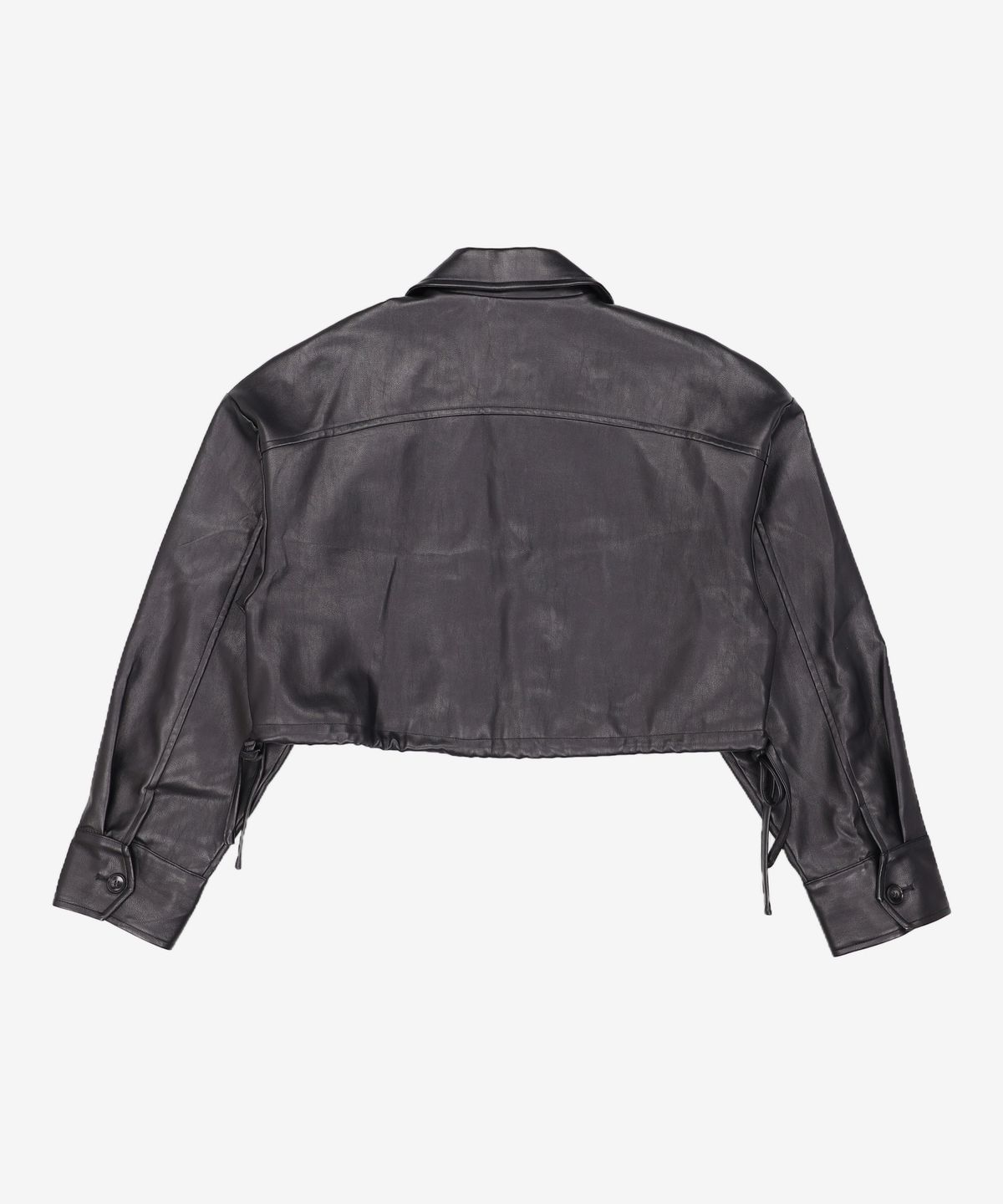 델리센트(DELICCENT) 셔츠 카라 크롭 점퍼 [BLACK] FREE