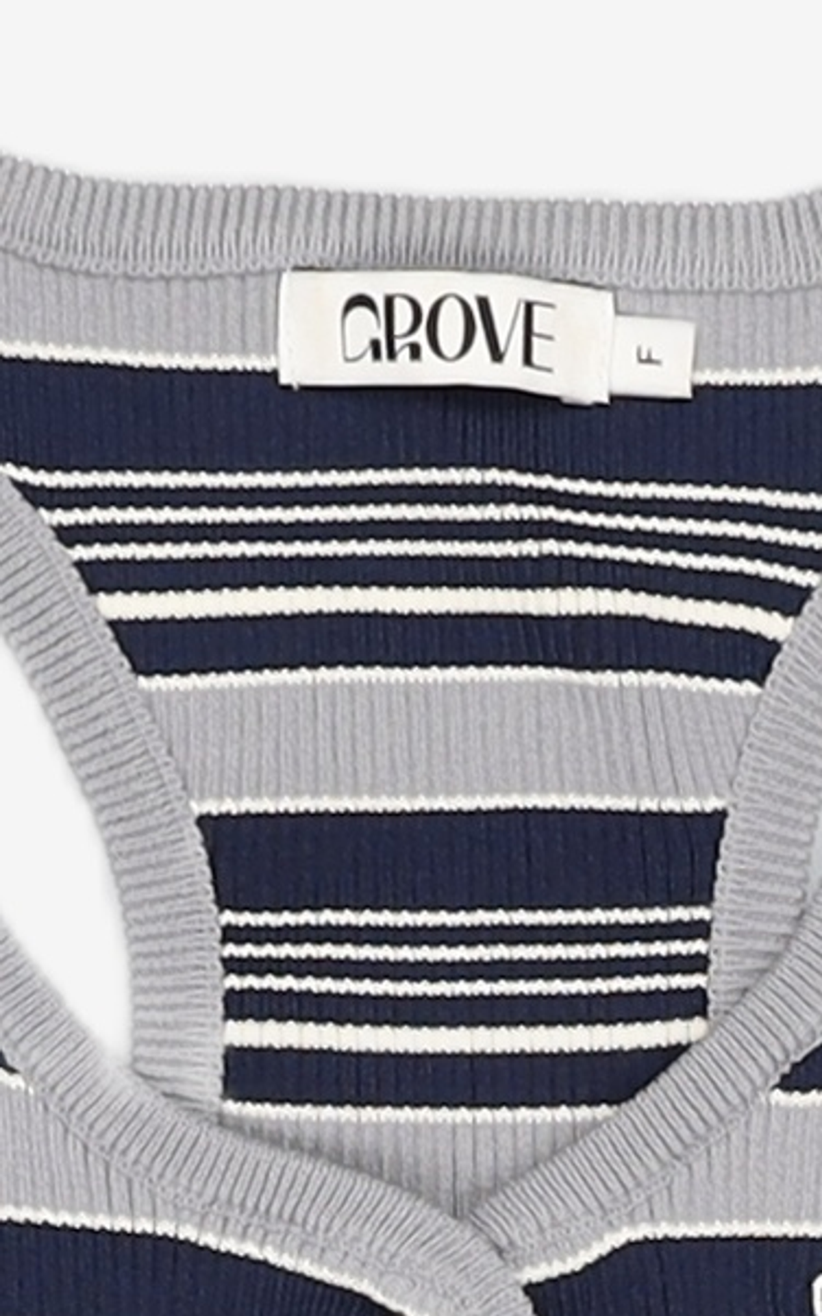 그로브(GROVE) FRANKIE STRIPE SLEEVELESS (GREY STRIPE) FREE