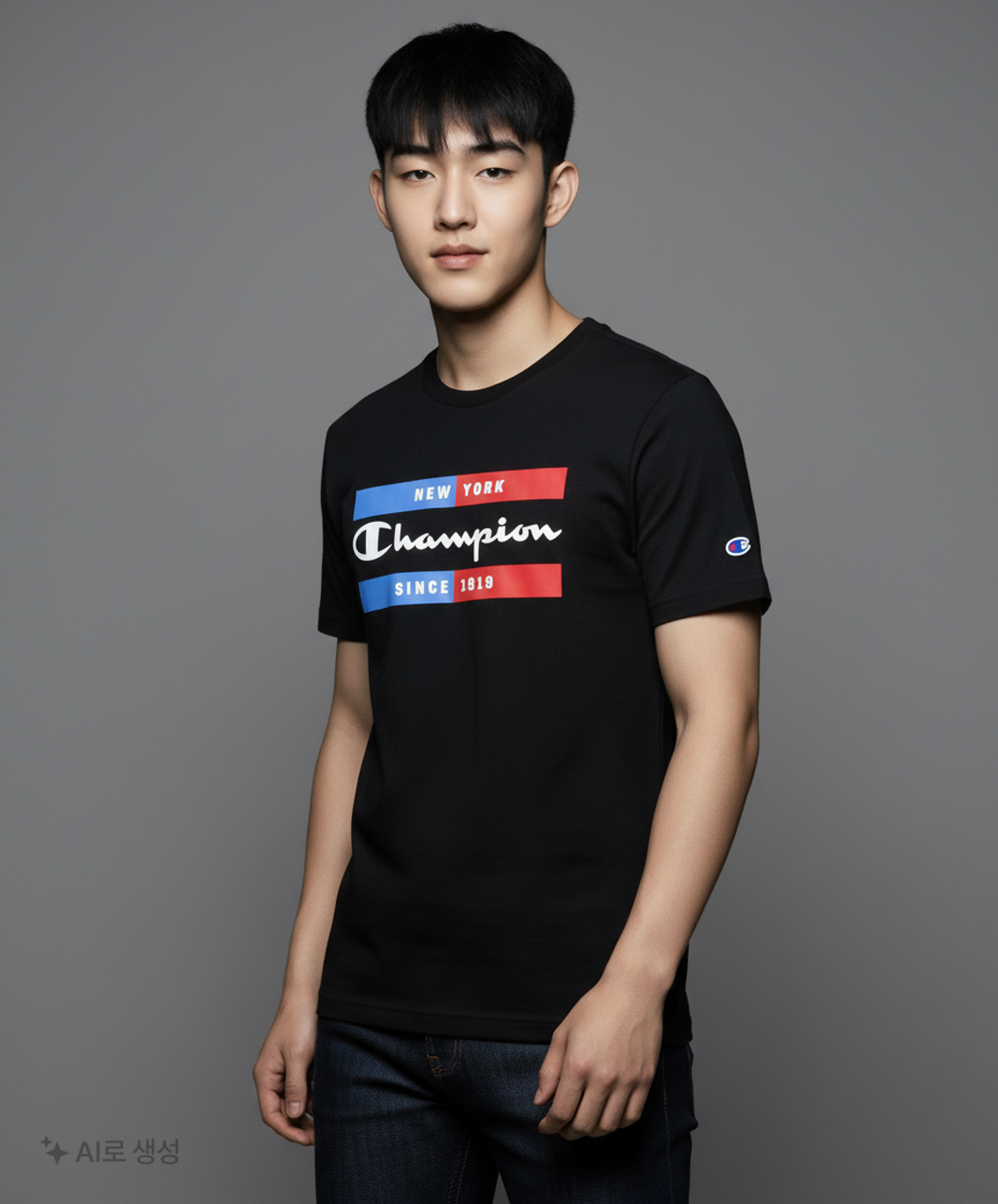 챔피온(CHAMPION) 헤리티지 그래픽 반소매 티셔츠 Black L